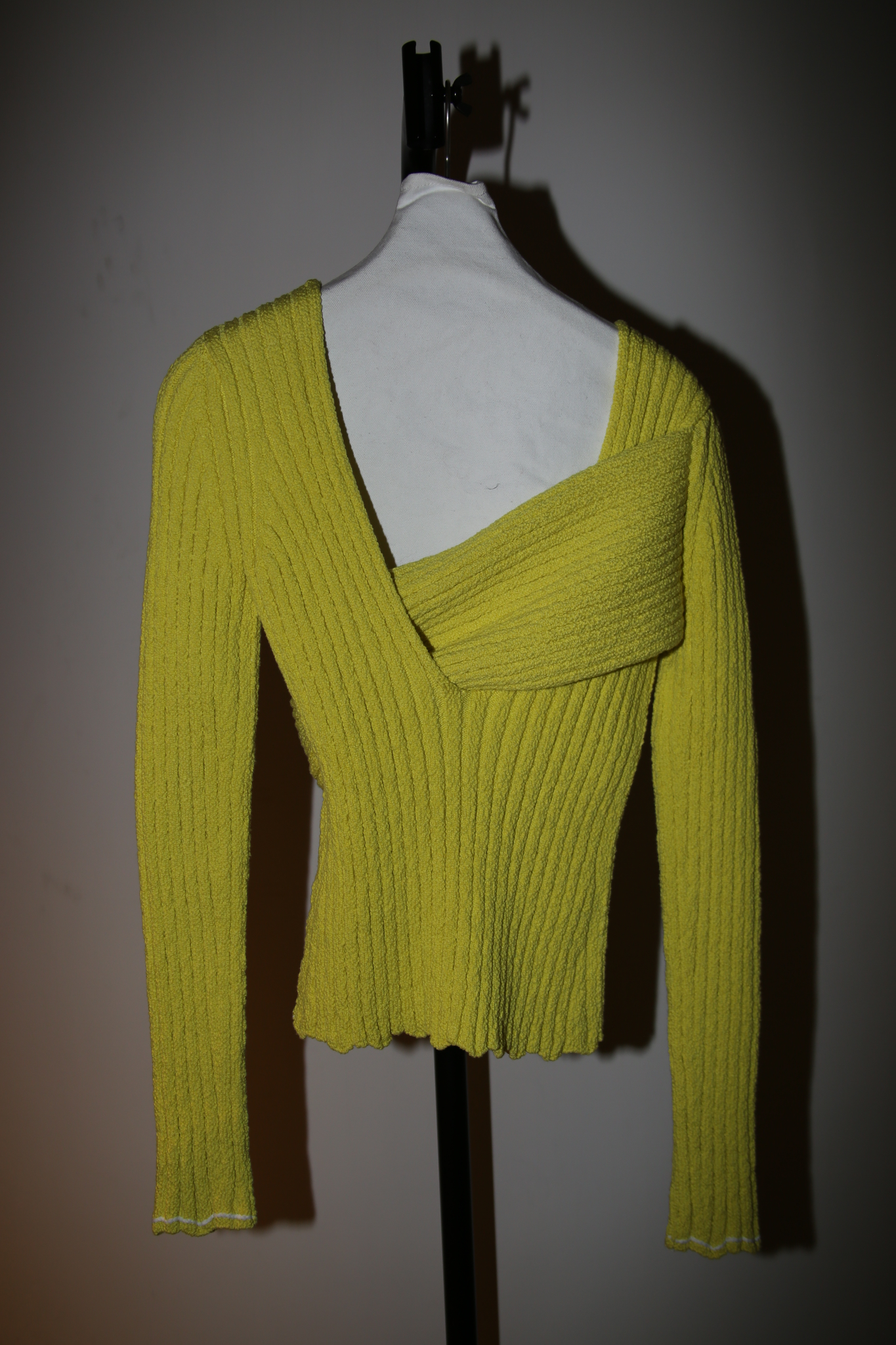 2020 BOTTEGA VENETA / INTRECCIATO COTTON BOUCLE SWEATER IN YELLOW