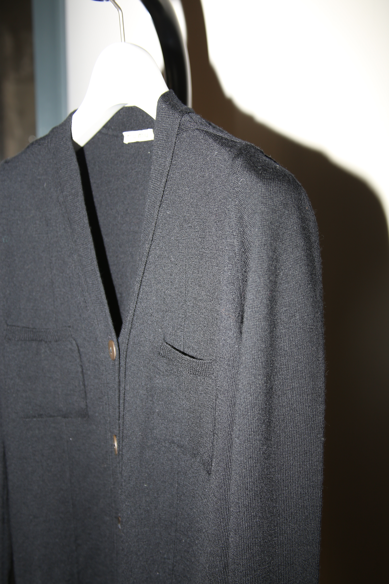 2010 MIU MIU / WOOL KNIT CARDIGAN WITH 3D SHOULDER