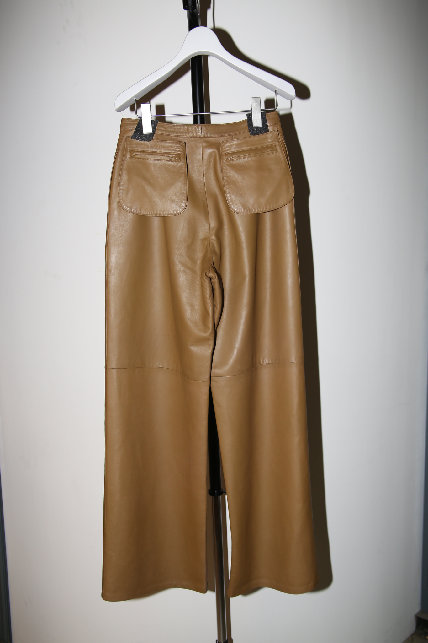1980 HERMES / LEATHER TAILORED SUITS WITH DETACHABLE POCKET