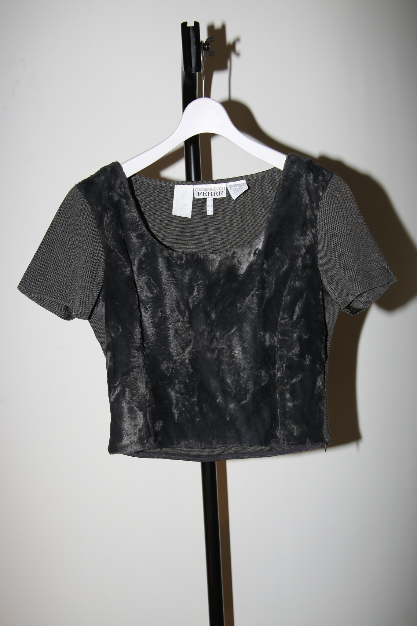 2000 GIANFRANCO FERRE / SUMMER FUR KNIT T-SHIRT