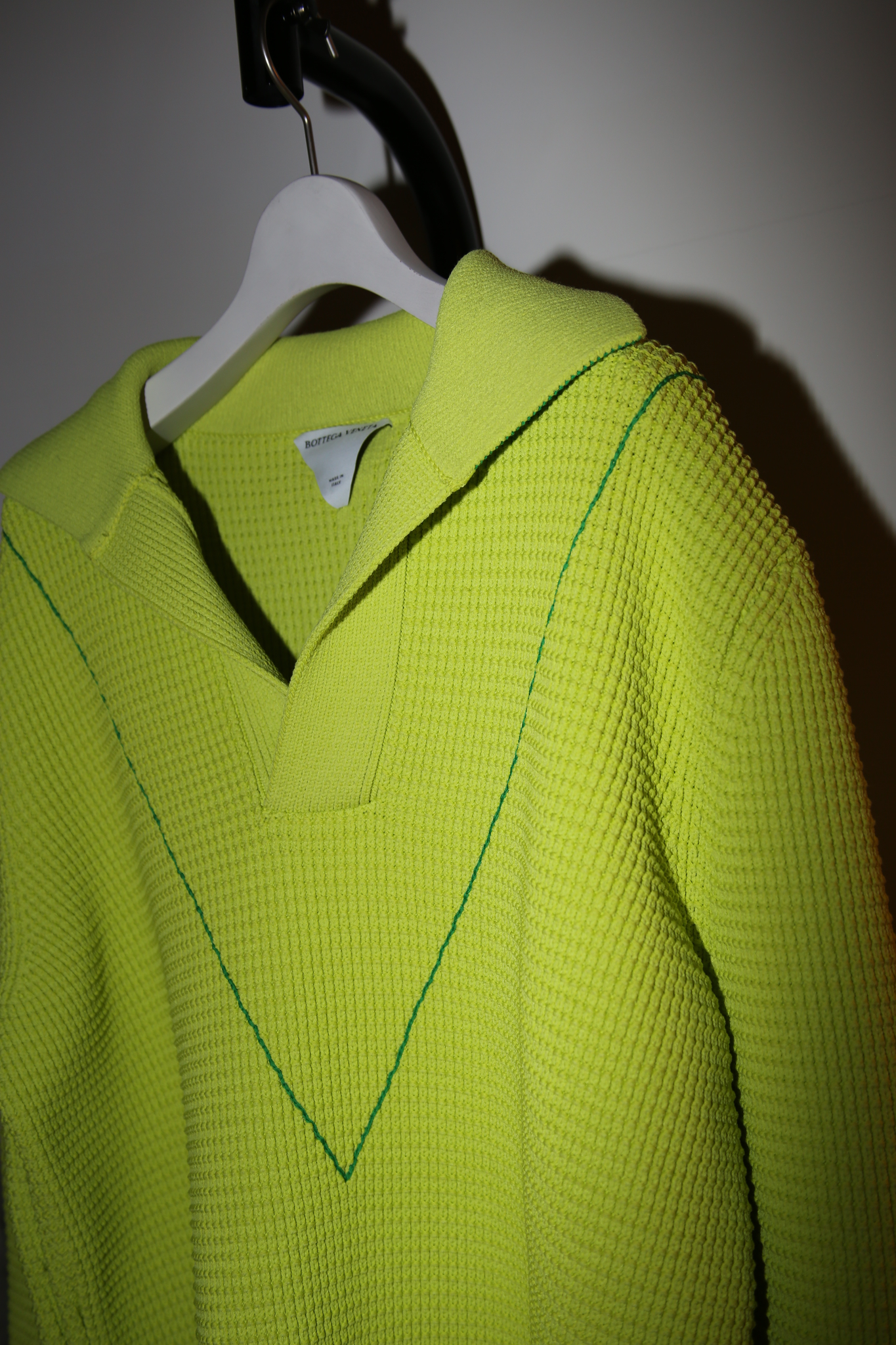 2022 BOTTEGA VENETA / NYLON CHUNKY SWEATER WITH SKIPPER POLO