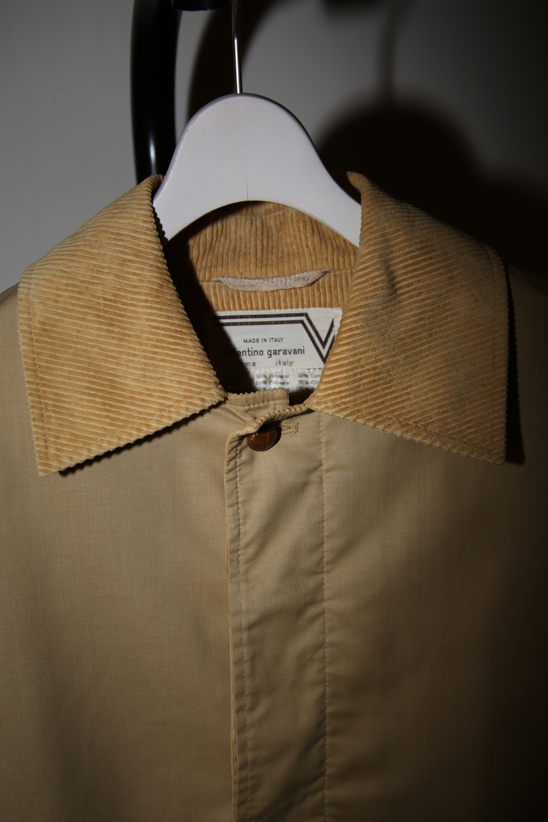 1970 VALENTINO / SHIRT FABRIC RAILROAD JACKET WITH CORDUROY LINING