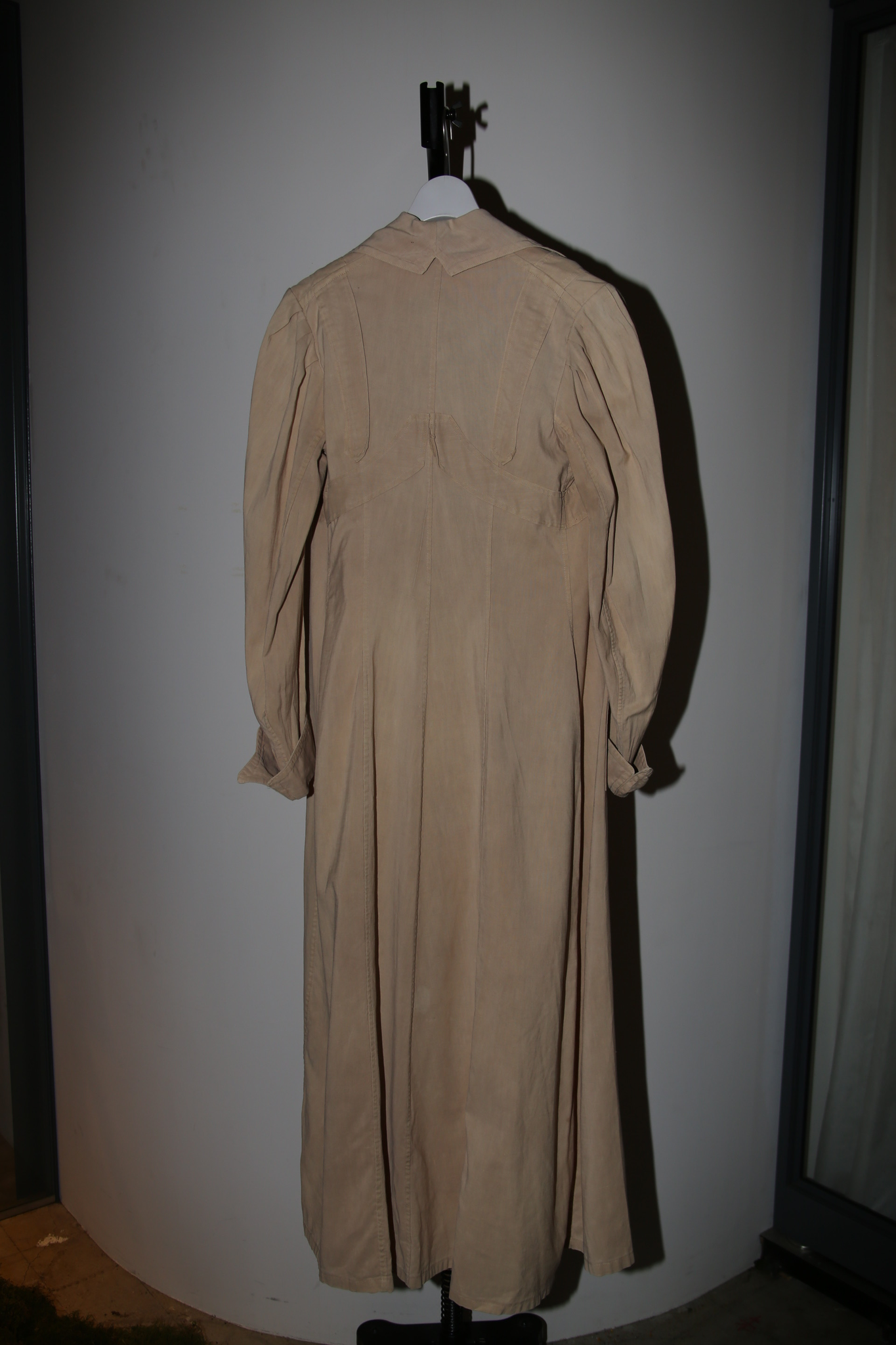1920 ANTIQUES / LINEN DUSTER COAT WITH PUFF SLEEVE
