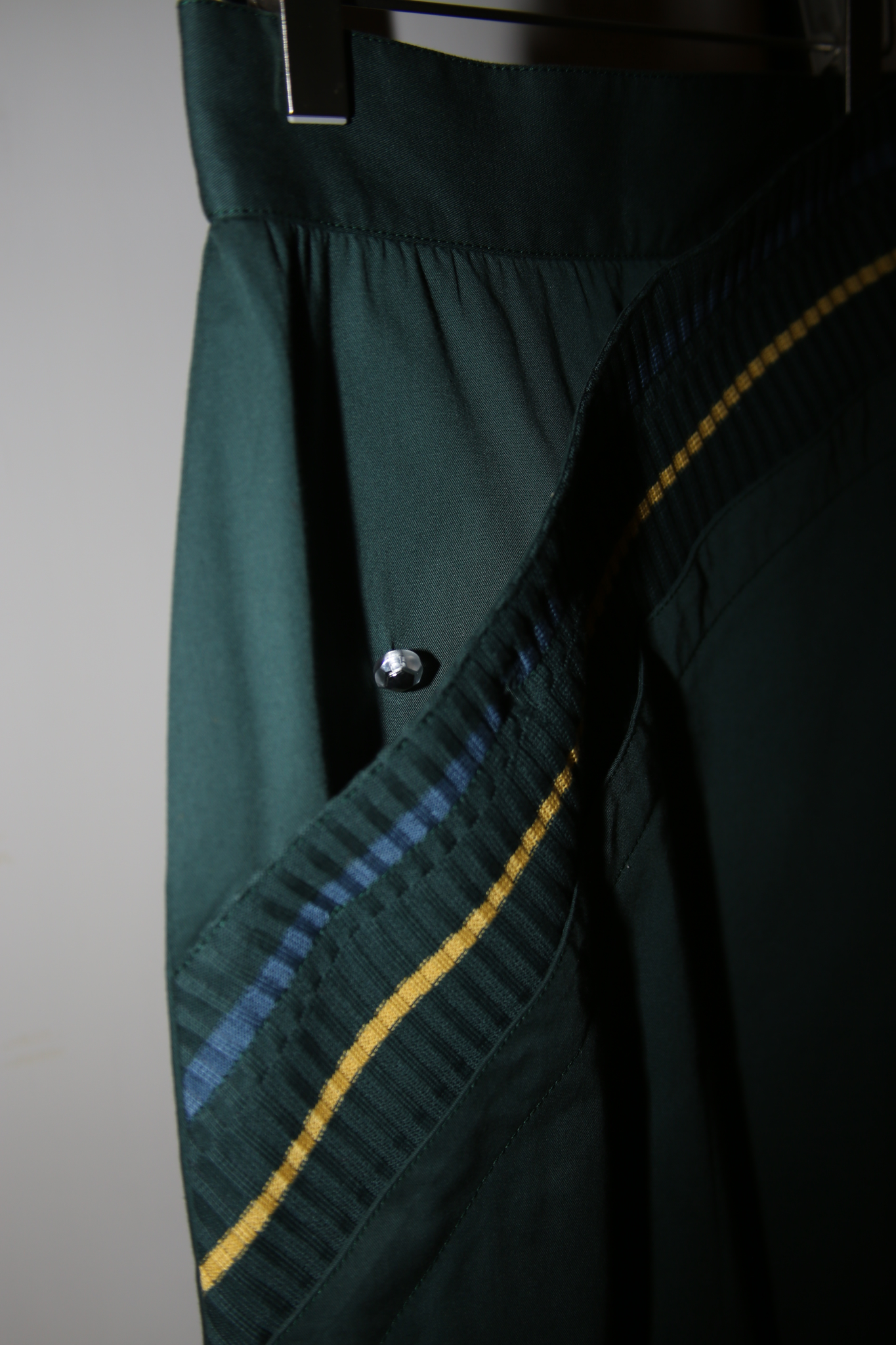 1980 GIANNI VERSACE / COTTON PENCIL SKIRT WITH RIB KNIT FRILL