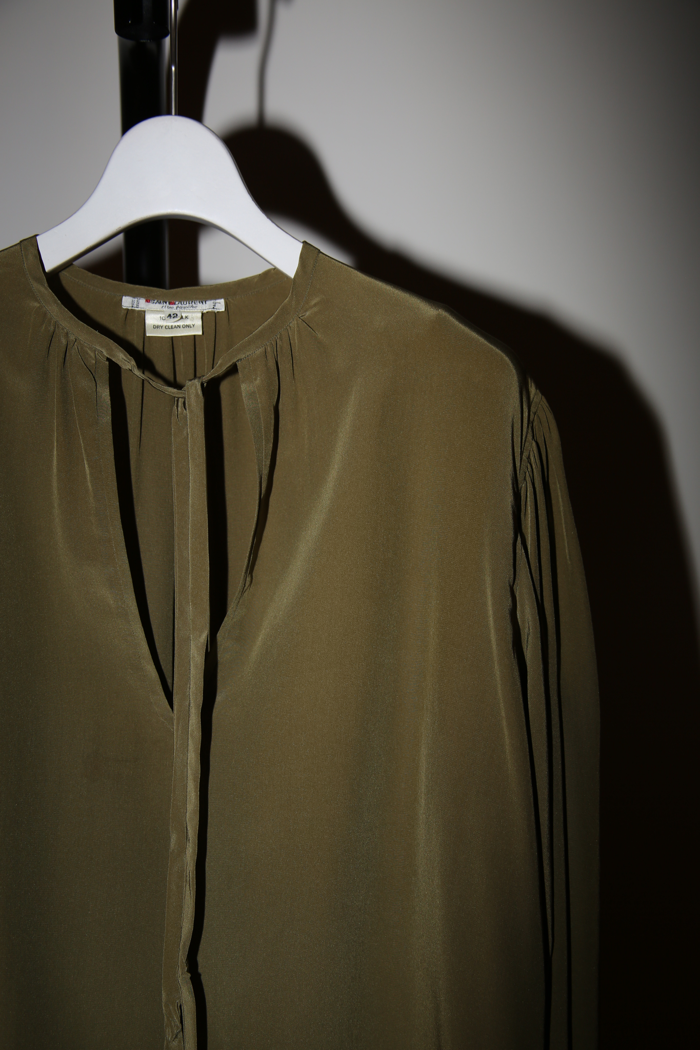 1970 YVESSAINTLAURENT / SILK SKIPPER BLOUSE WITH BALLOON SLEEVE