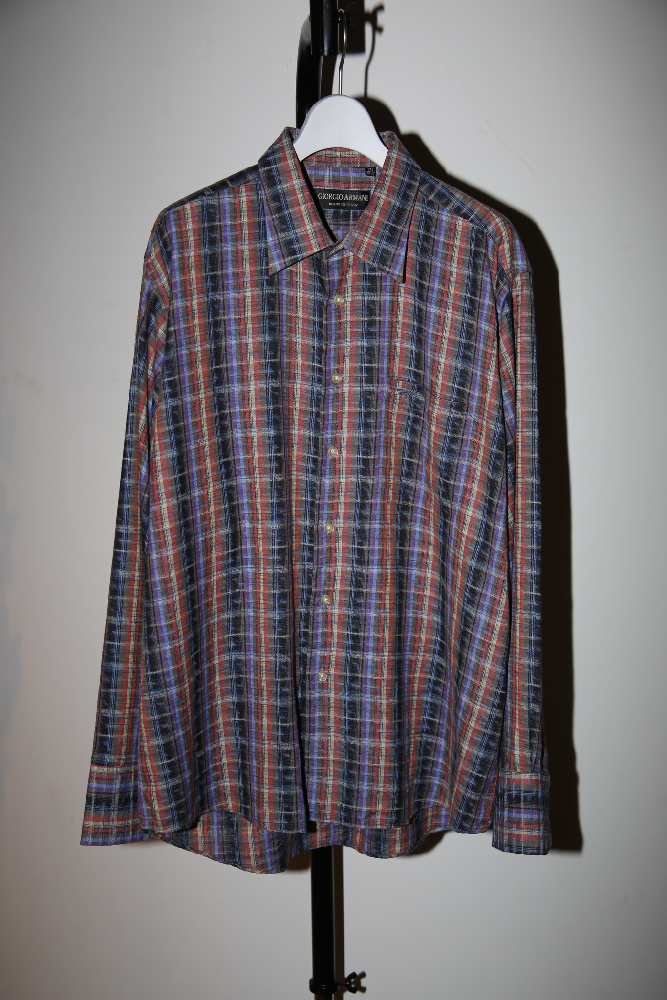1990 GIORGIO ARMANI / WOVEN PLAID SHIRT