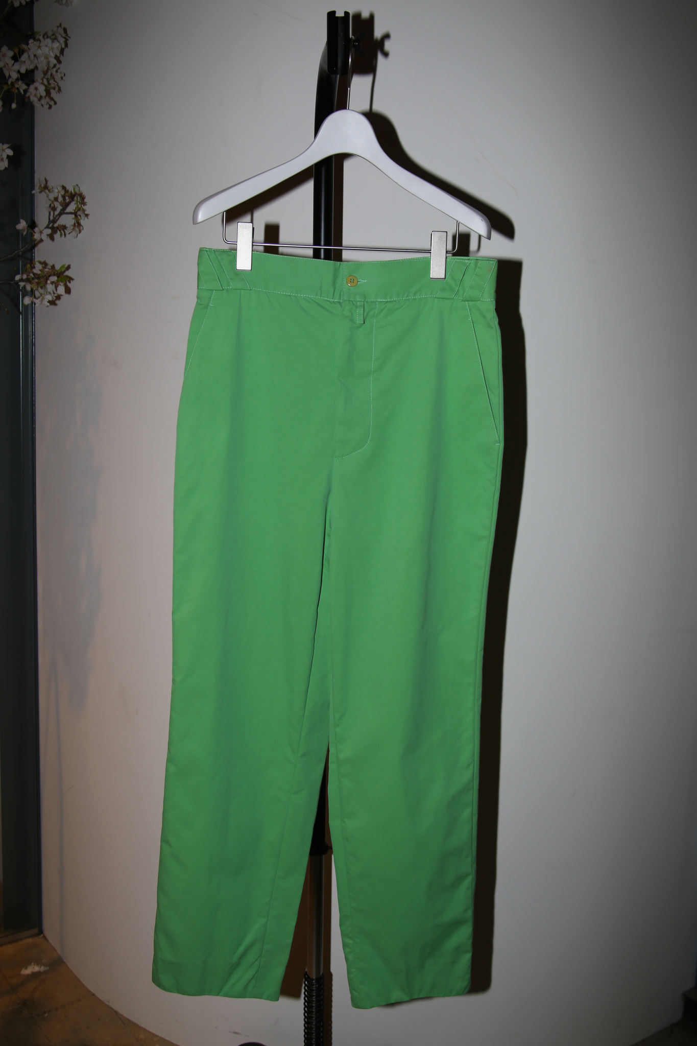 1990 GIANNI VERSACE / COTTON TROUSER IN LIME GREEN