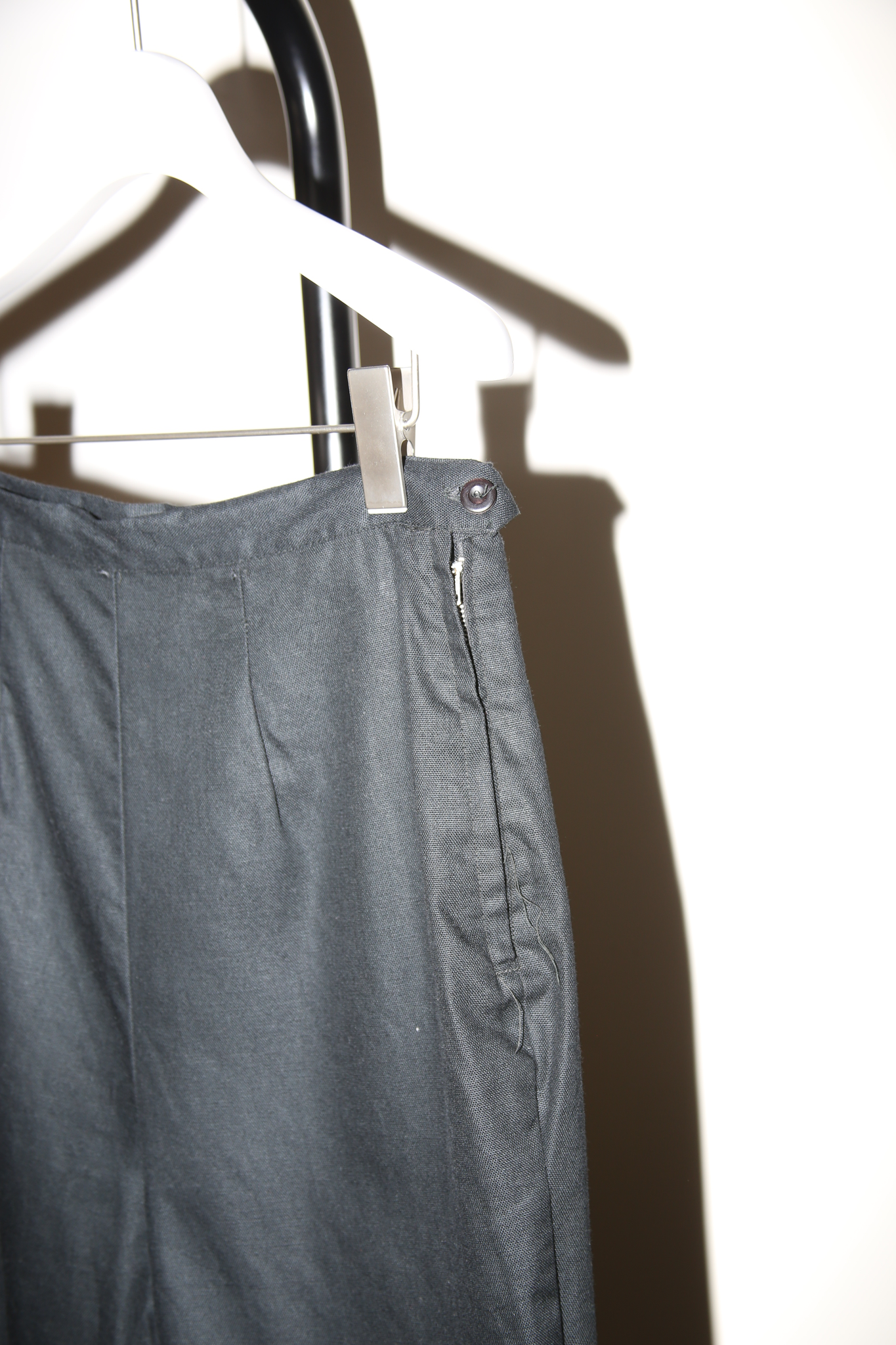 1960 VINTAGE / BLACK COTTON BAMUDA SHORTS