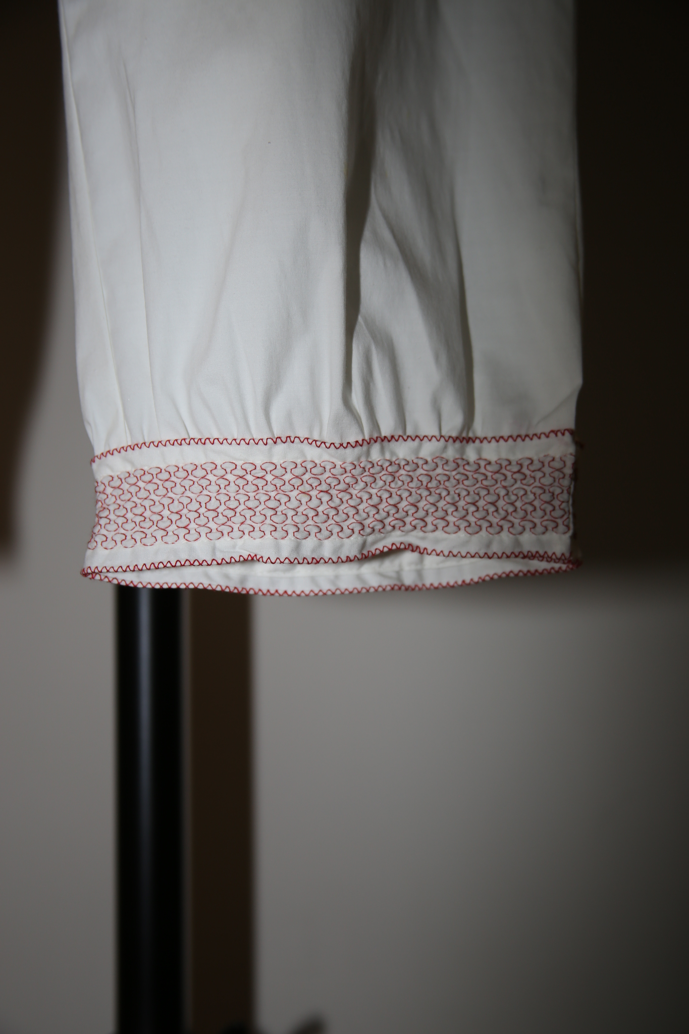1990 MIU MIU / COTTON SABRINA PANTS WITH EMBROIDERY - DEADSTOCK