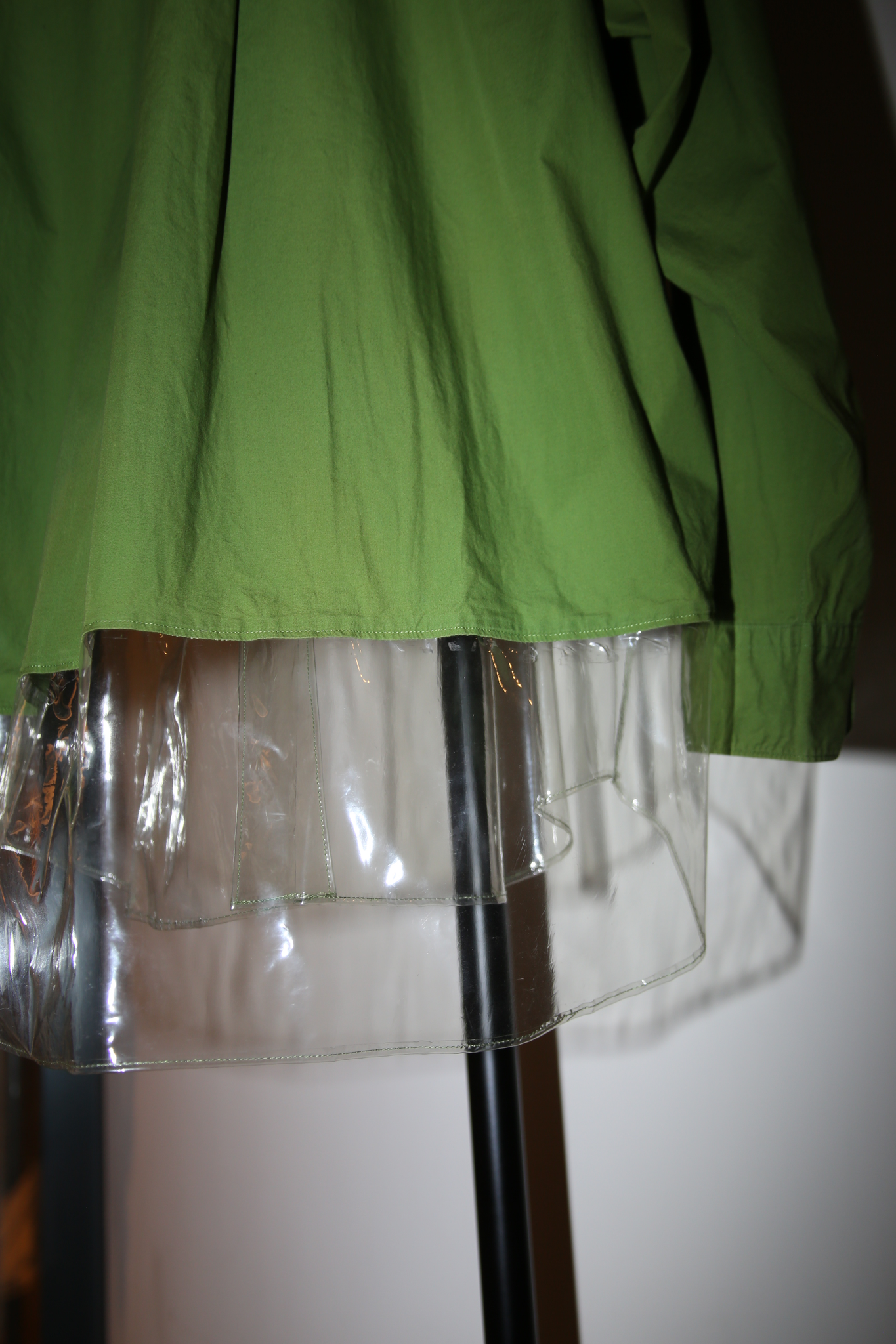 1996 COMME DES GARCONS HOMME / SWITCHING PVC COTTON SHIRT