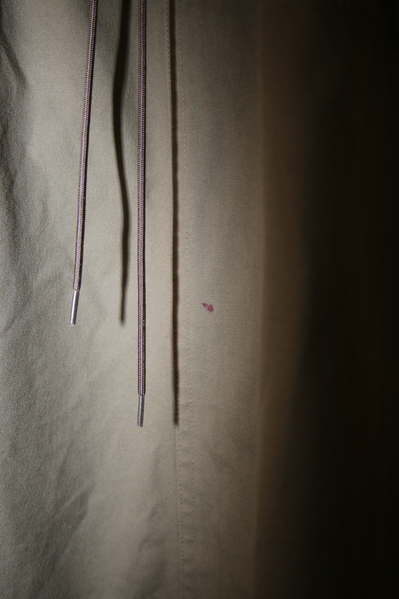 1980 ISSEY SPORT<ISSEI MIYAKE> /  COTTON CANVAS WORK DRESS WITH LACE UP