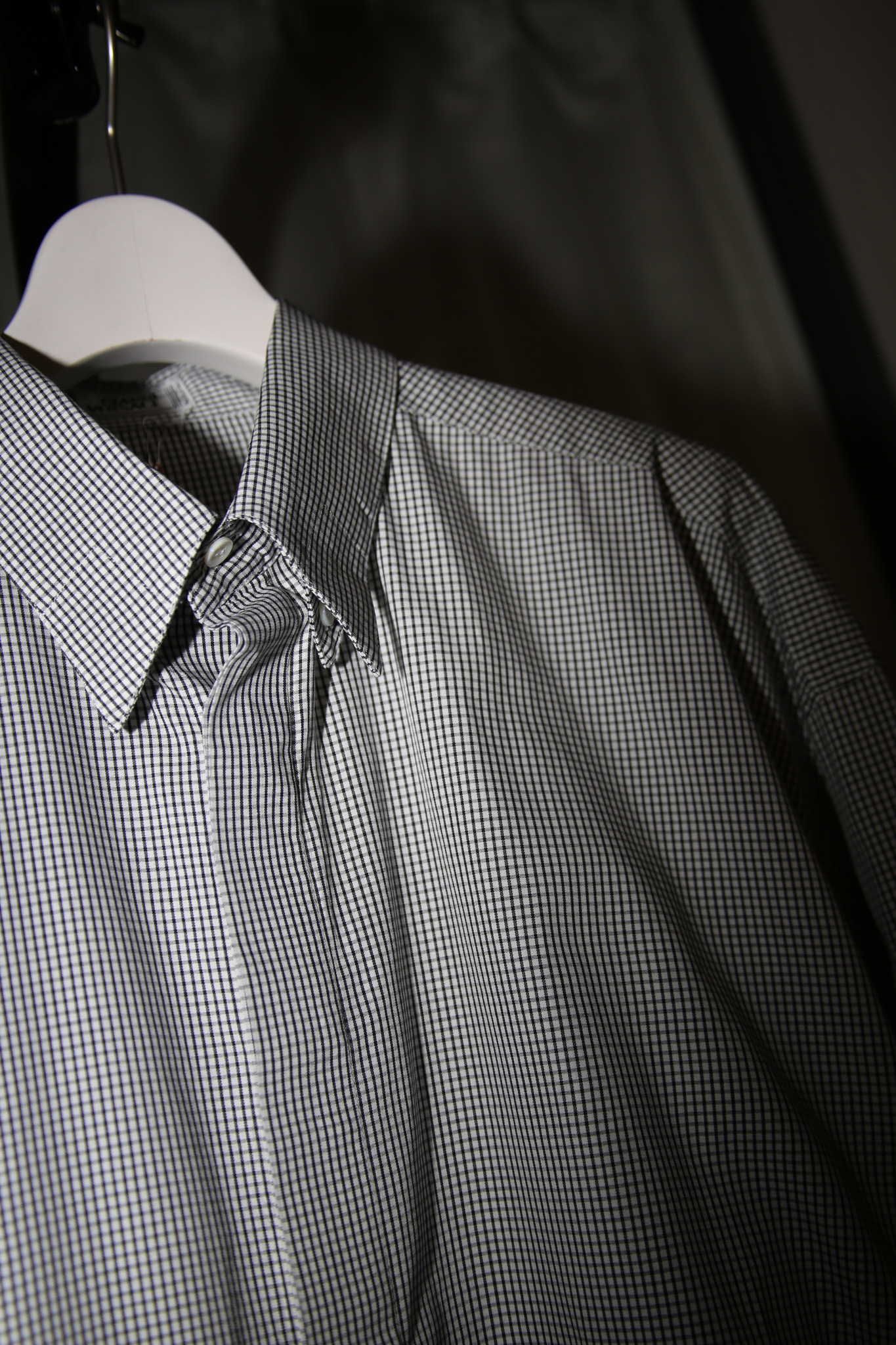1990 GIANNI VERSACE / SIGNATURE COTTON SHIRT WITH MICRO CHECK