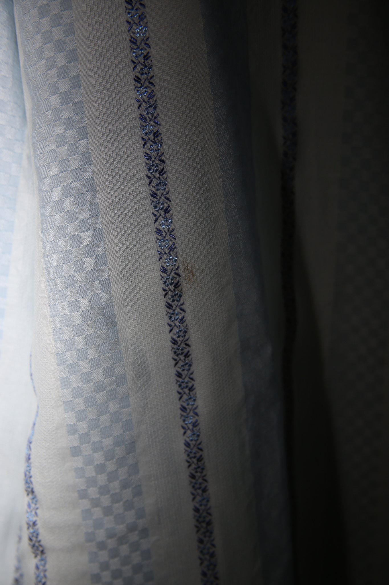 1980 GIANNI VERSACE / INDIDE OUT JACQUARD SIGNATURE SHIRT IN BLUE
