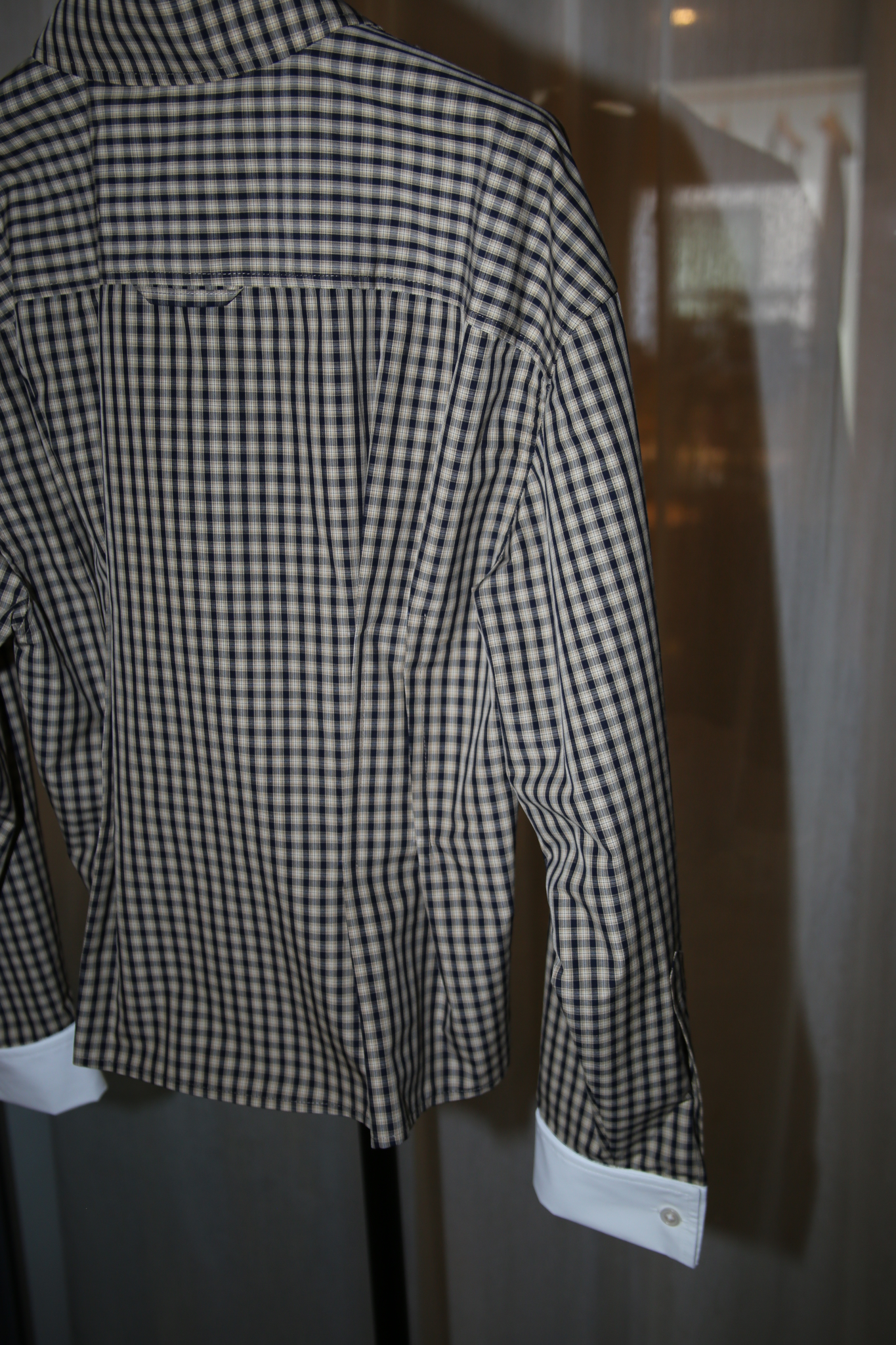 MERYLL ROGGE / WAISTED SHIRT IN PLAID CHECK SAND