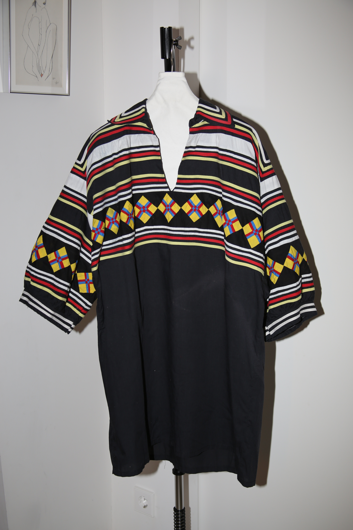 1970 VINTAGE / SEMINOLE PATCH WORK OVER SIZE SHIRT