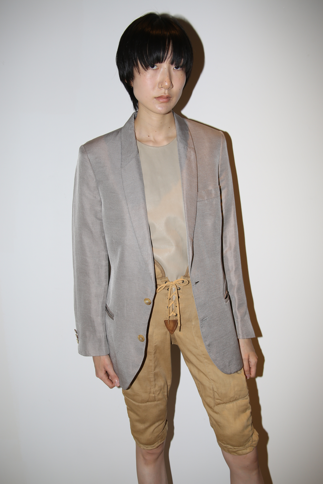 2008 MAISON MARTIN MARGIELA / SILK LINEN SMOKING JACKET : REPRODUCTION FROM 1960 MILAN