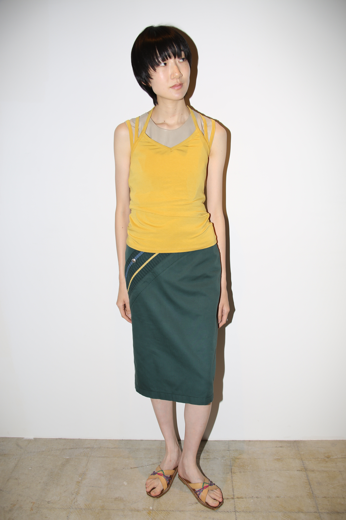 2000 JEAN PAUL GAULTIER / MANY STRAP STRETCH CAMISOLE