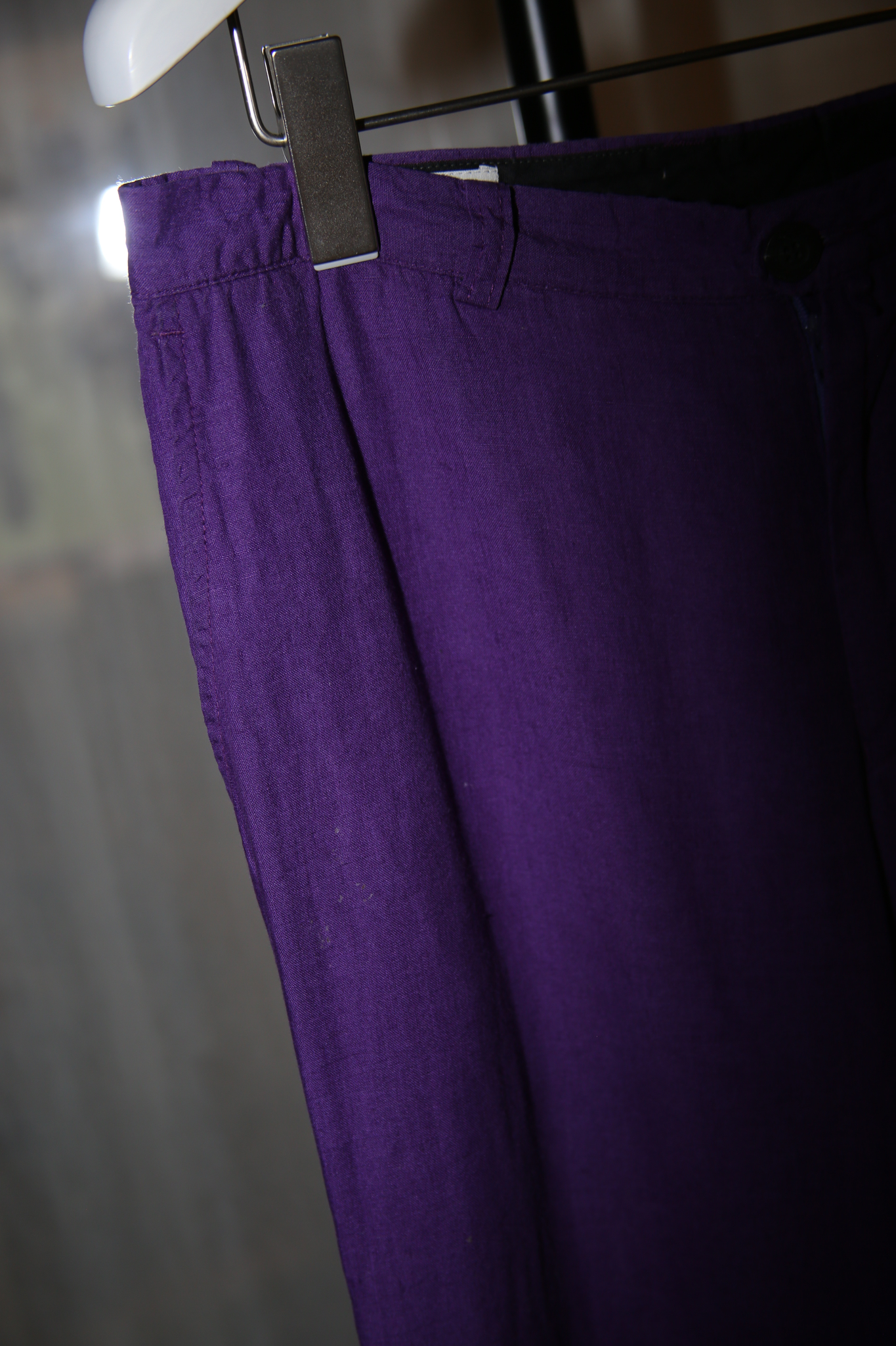 1990 DRIES VAN NOTEN / LINEN TROUSER IN PURPLE