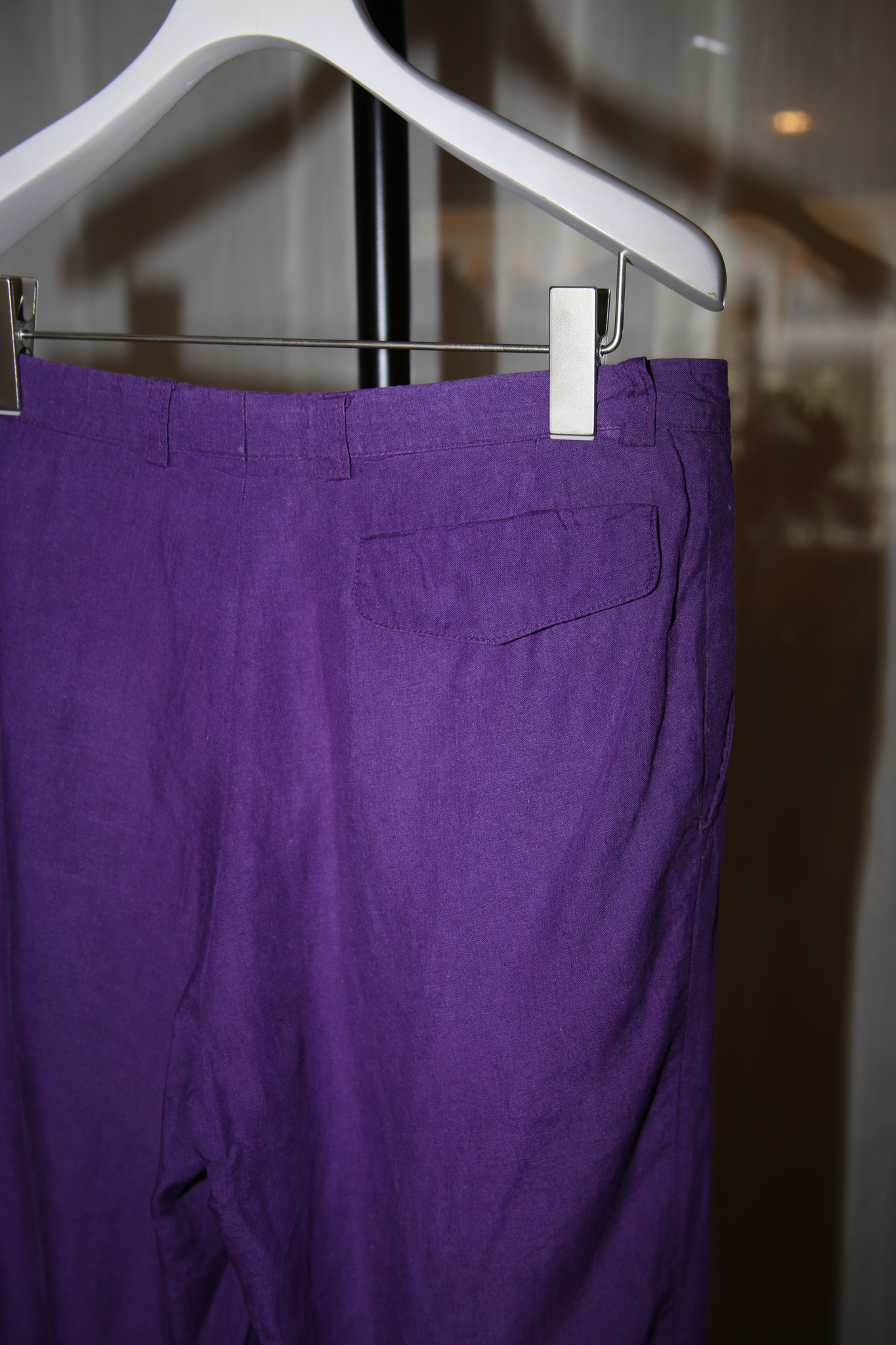 1990 DRIES VAN NOTEN / LINEN TROUSER IN PURPLE