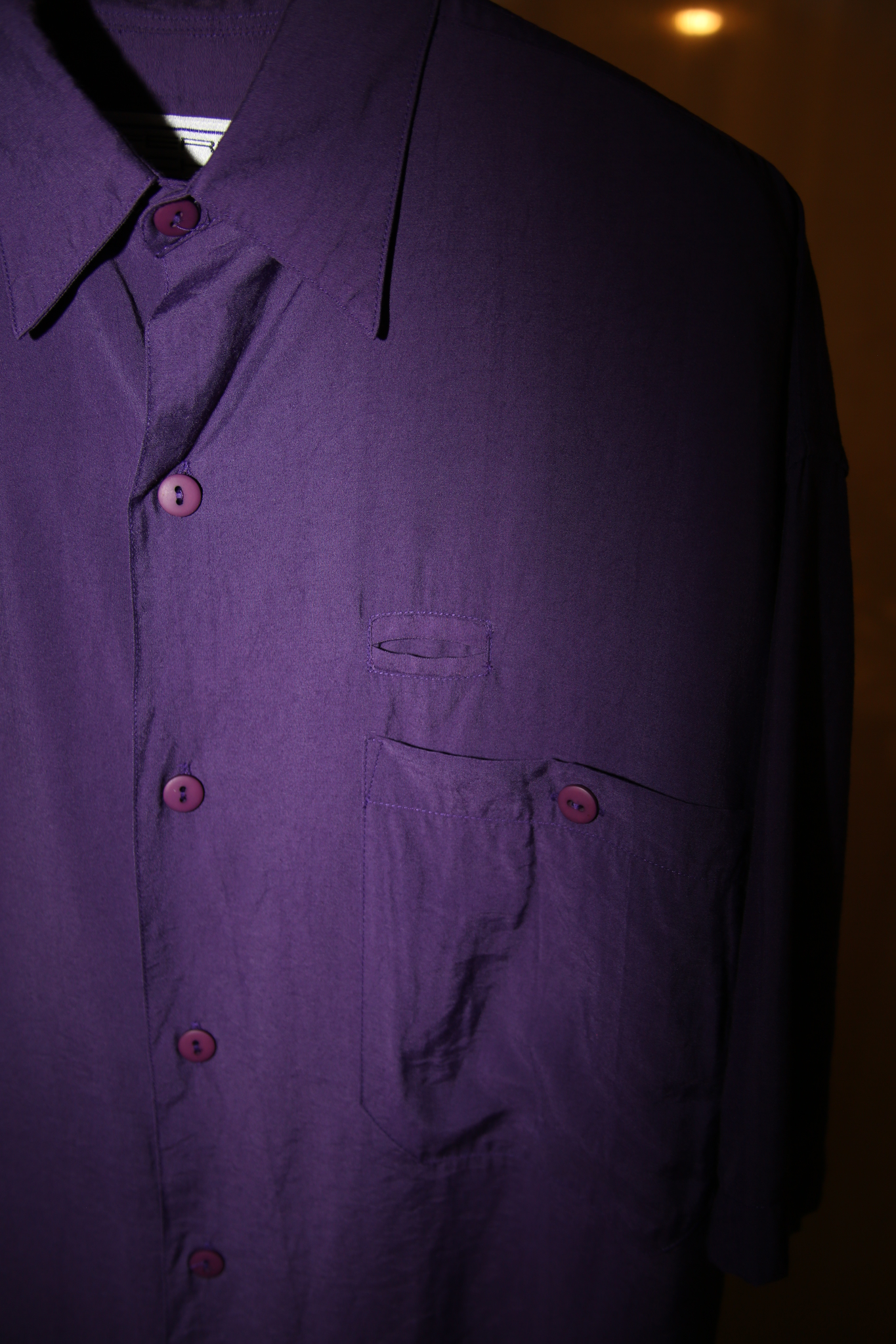 1990 VINTAGE / RAYON SHORT SLEEVE SHIRT WITH PEN HOLDER