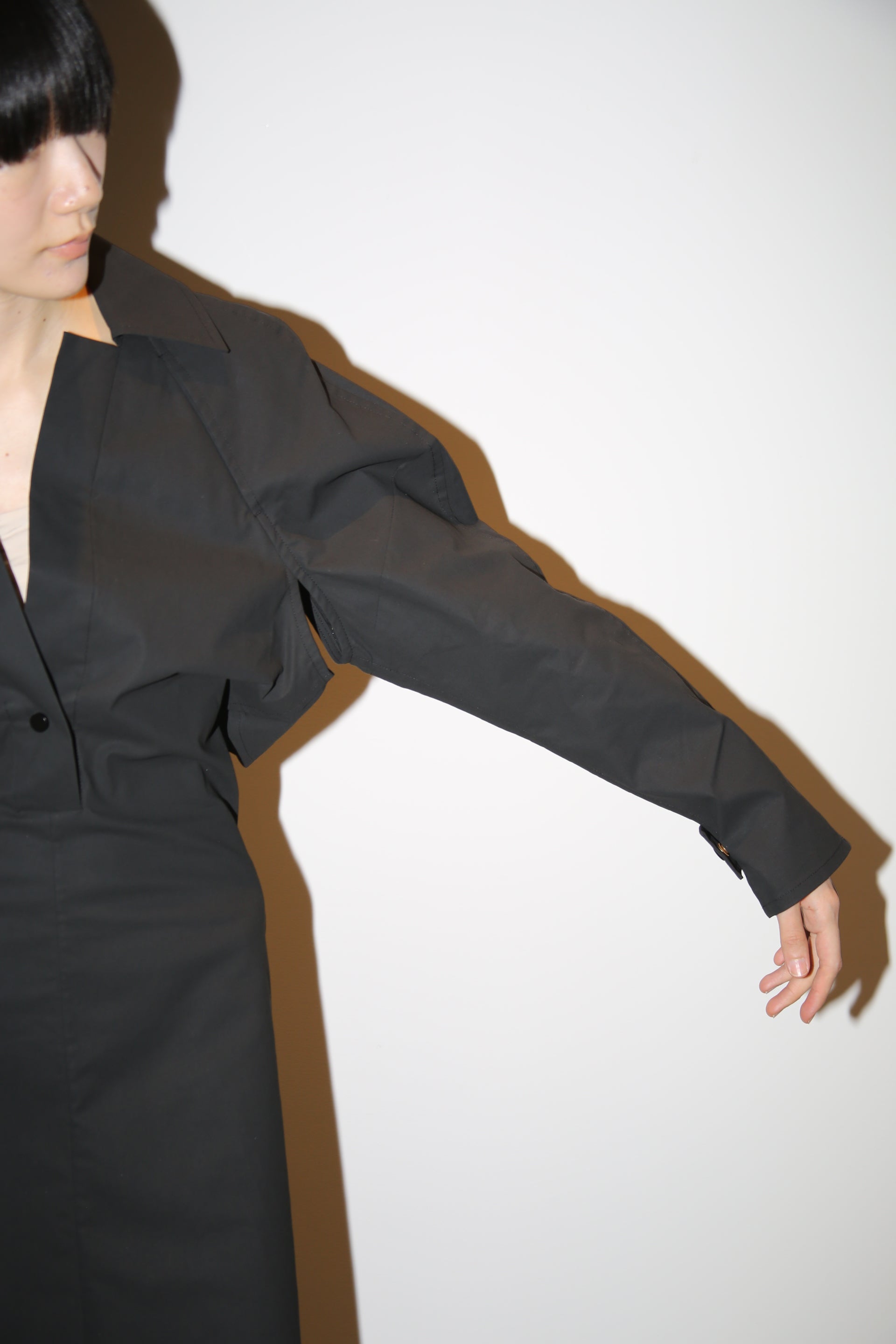 2020 BOTTEGA VENETA / 3D CUTTING SHIRT DRESS WITH BACK OPEN : MIDDLE LENGTH