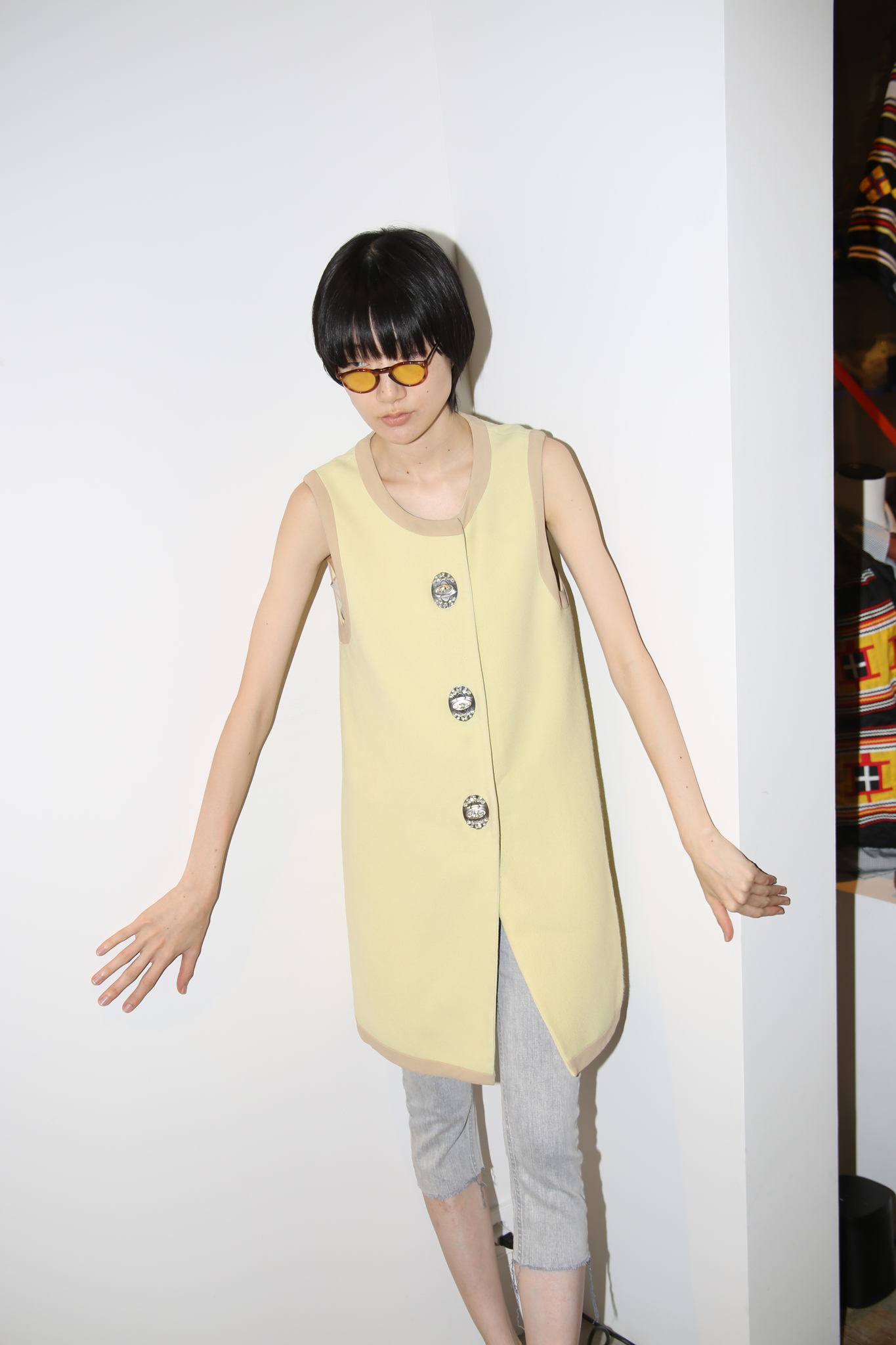 2009 MIU MIU / WAISTCOAT DRESS WITH INDUSTRIAL BIJOU TURN LOCK