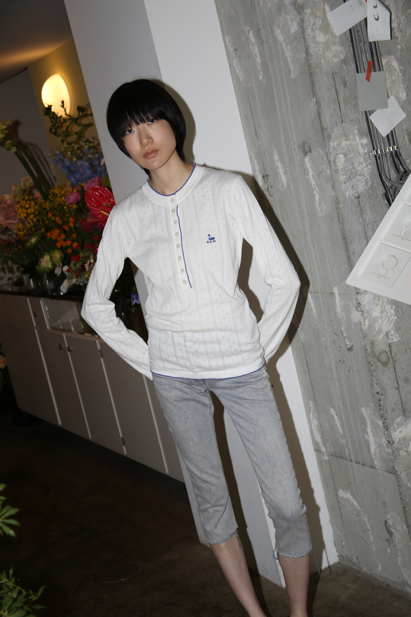 B.B. WALLACE / PIPER T-SHIRT IN WHITE