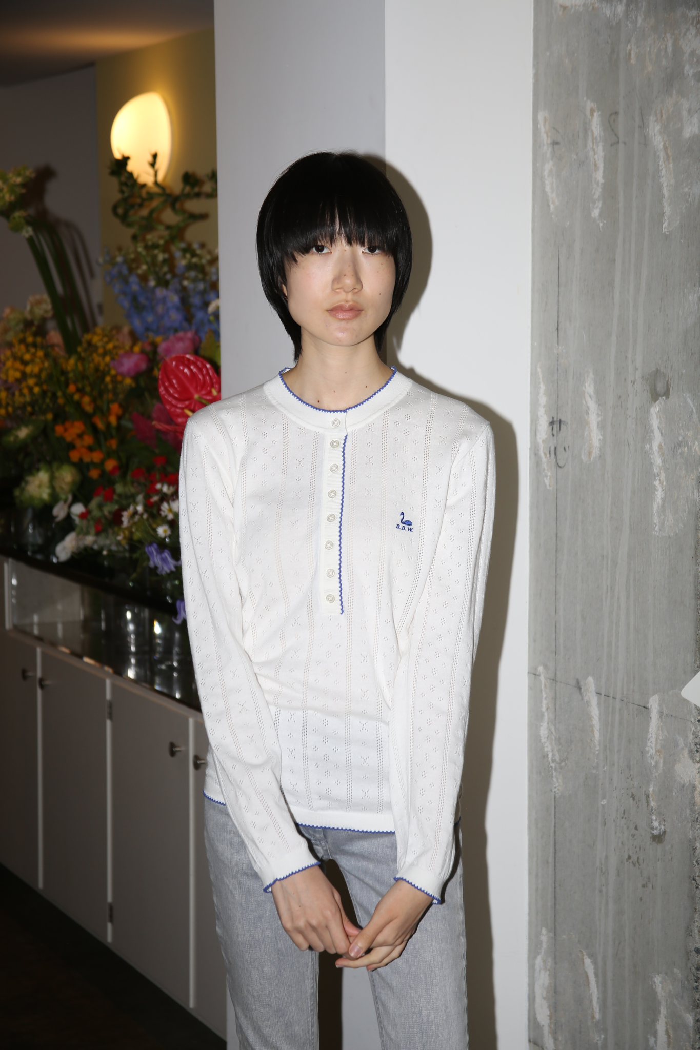 B.B. WALLACE / PIPER T-SHIRT IN WHITE