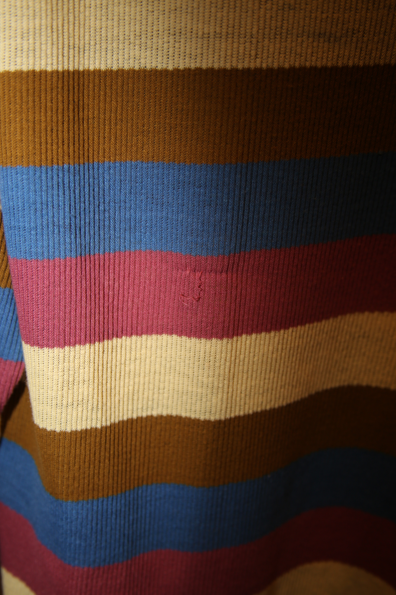 1970 TOWN CRAFT /THERMAL CUTSEW WITH MULTI STRIPE