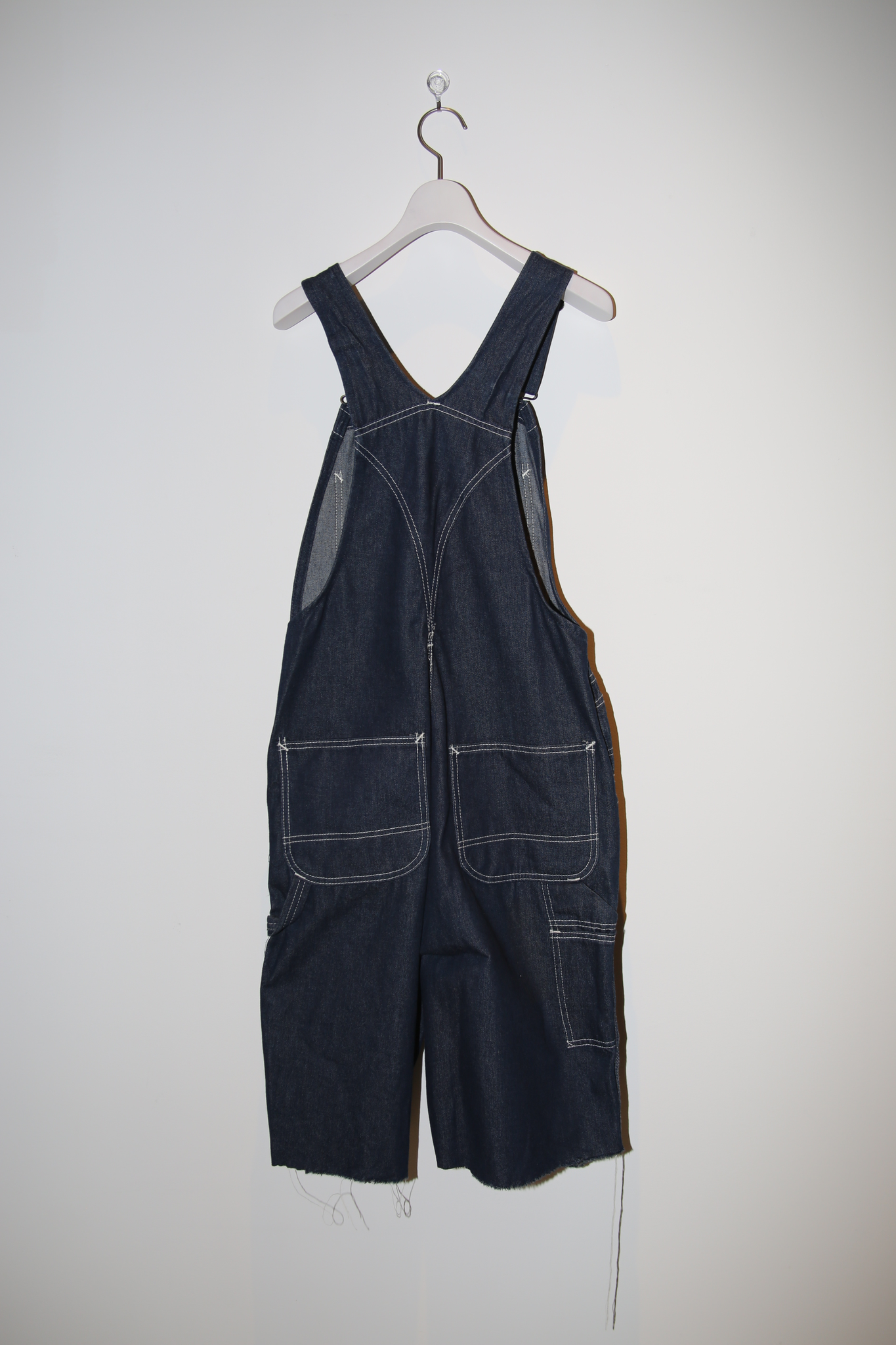 1980 VINTAGE / INDIGO DENIM OVERALL CUT OFF