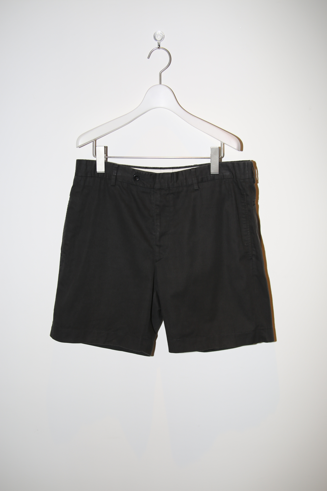 2000 HERMES / COTTON CHINO SHORT PANTS IN BLACK