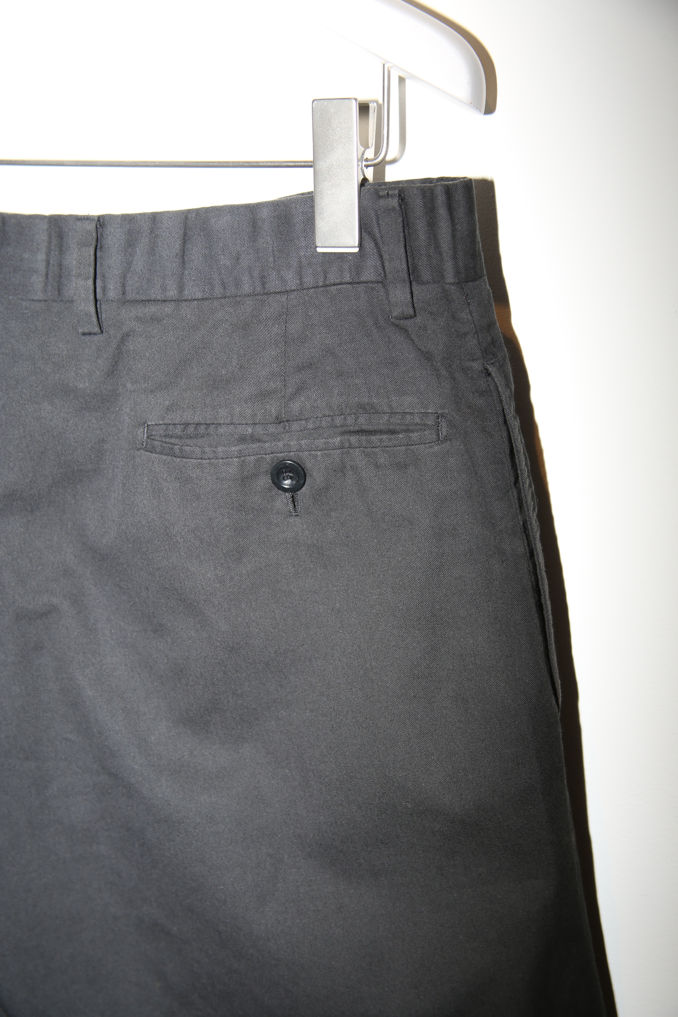 2000 HERMES / COTTON CHINO SHORT PANTS IN BLACK
