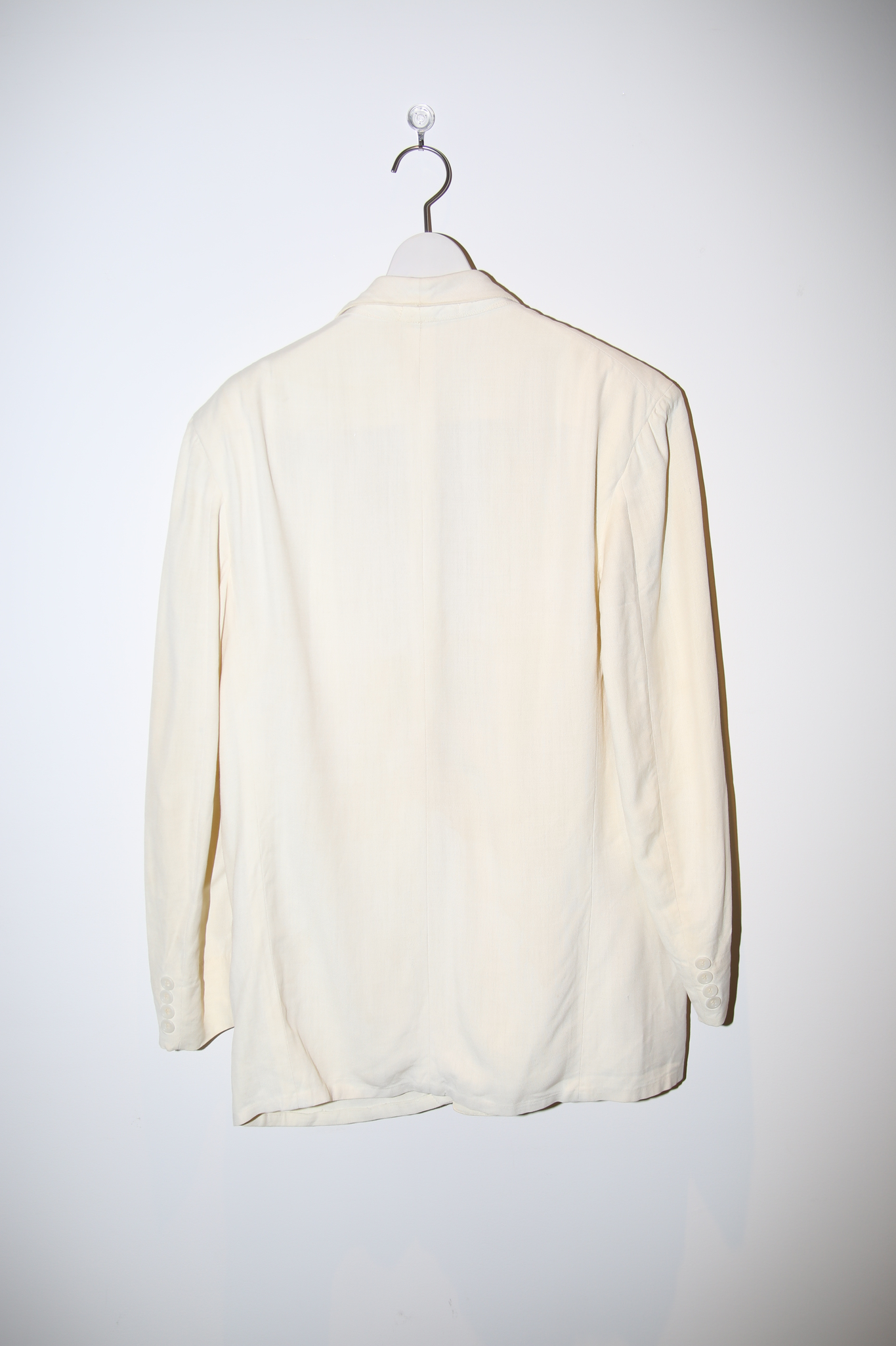 1940 PALM BEACH / DOUBLE BREAST LINEN TAILORED JACKET IN ECRU