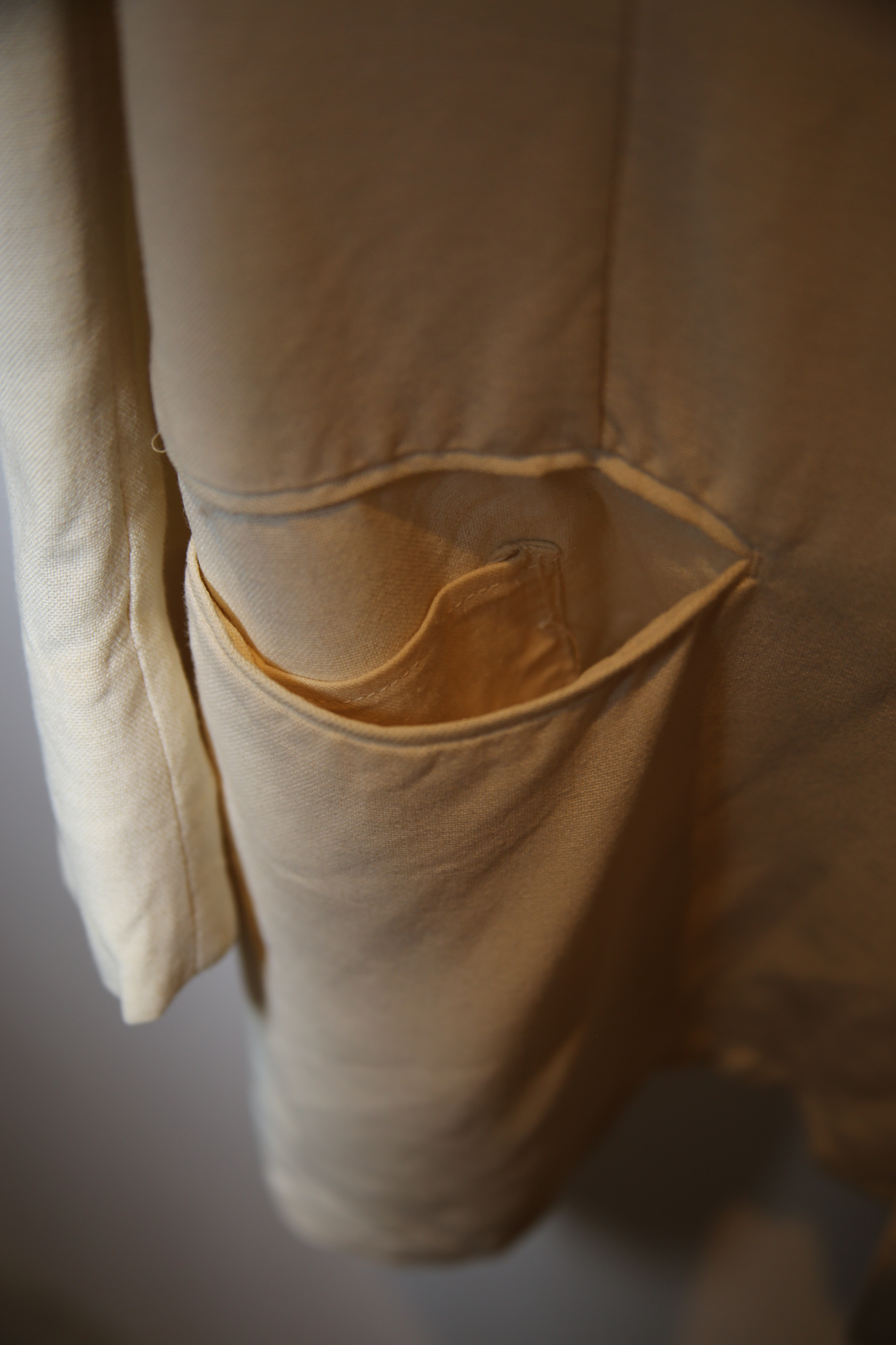 1940 PALM BEACH / DOUBLE BREAST LINEN TAILORED JACKET IN ECRU