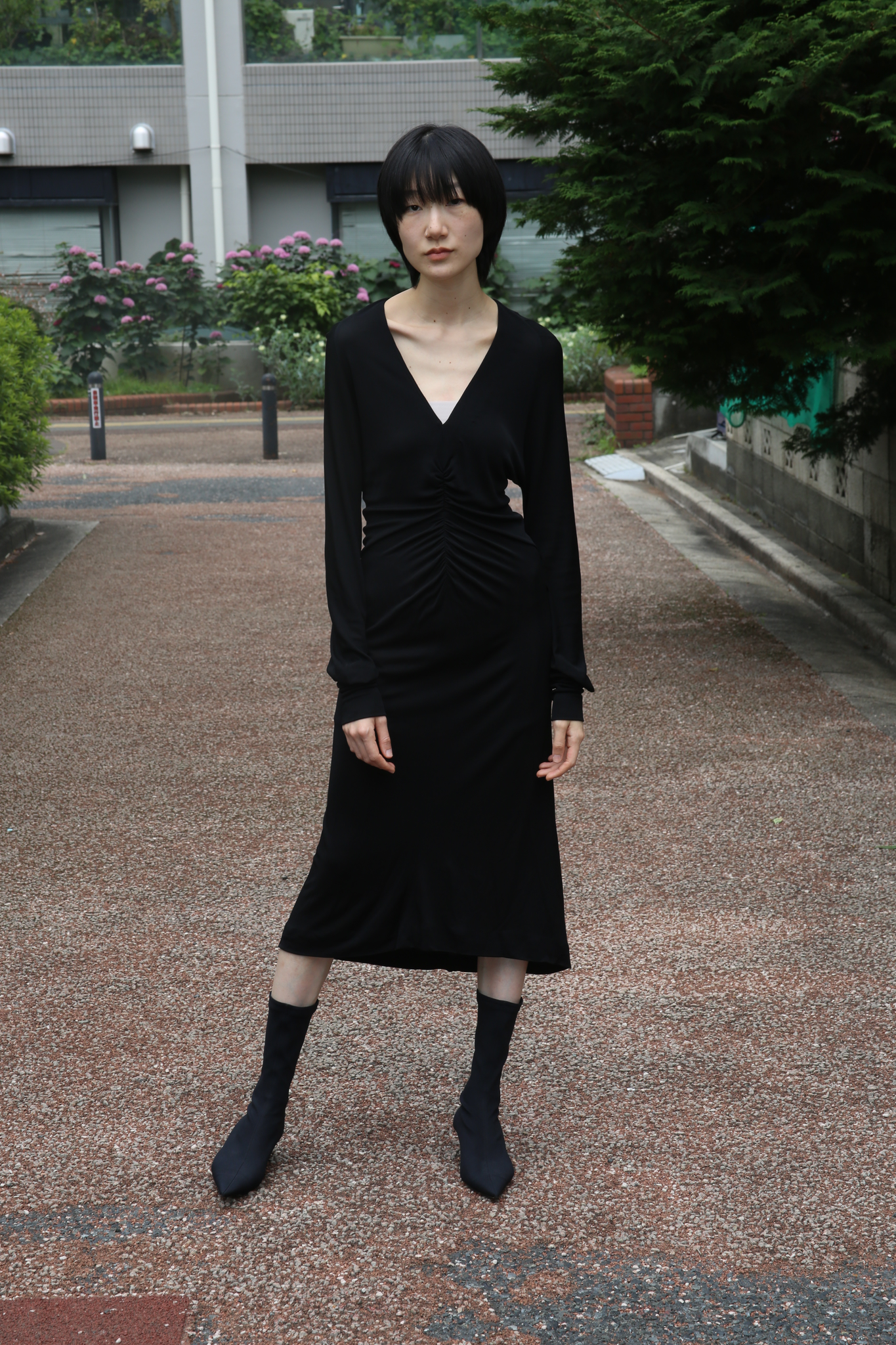 2010 MAISON MARTIN MARGIELA / BIAS CUT MOSS CREPE DRESS : REPRODUCTION FROM 1970 PARIS