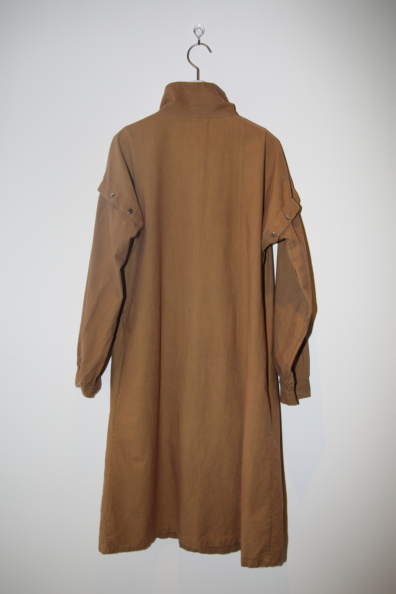 1980 VINTAGE / DETACHED SLEEVE 2WAY DRESS IN COTTON