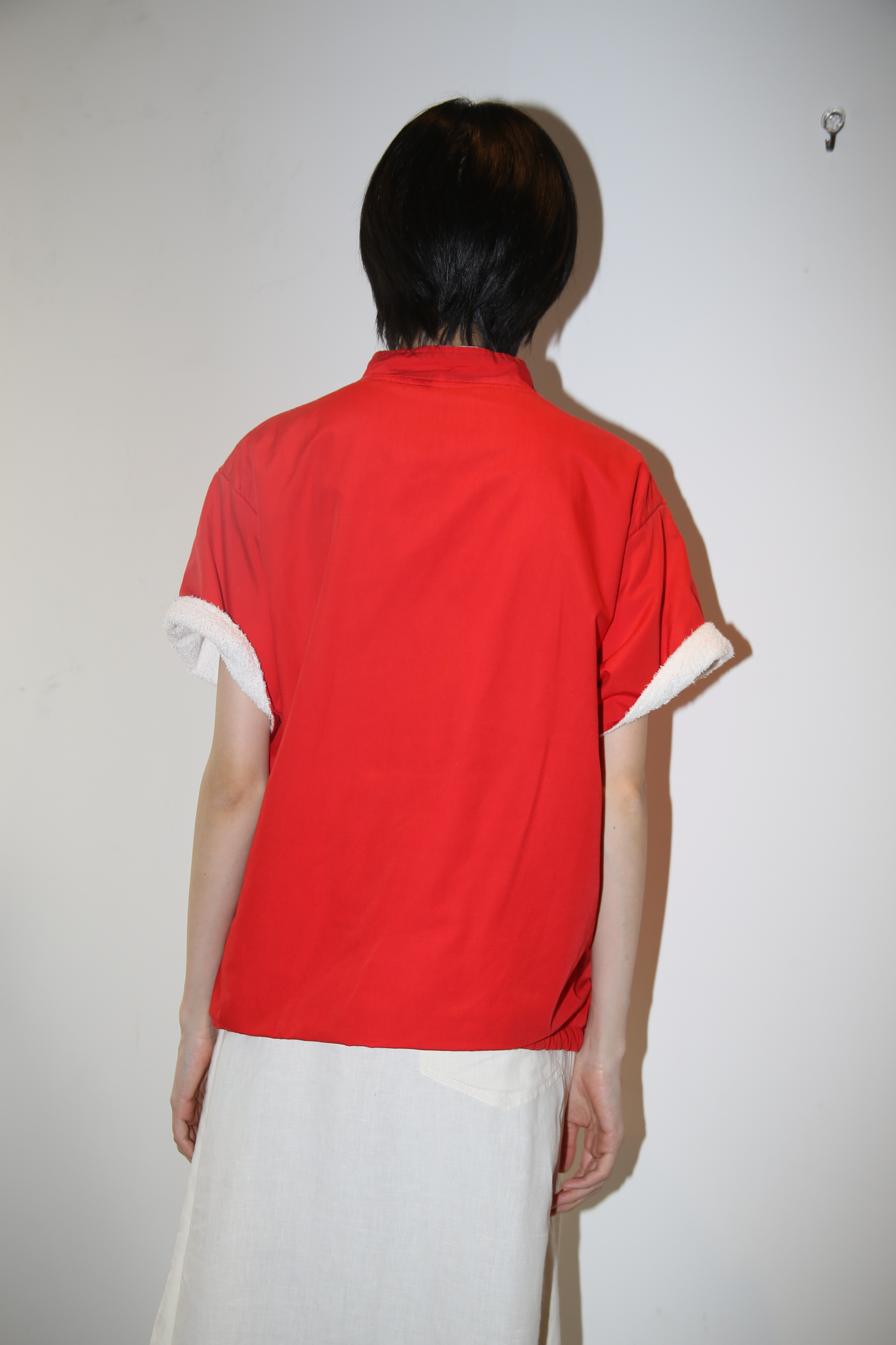 1970 VINTAGE / PILE LINER COTTON BEACH SHIRT JACKET IN RED