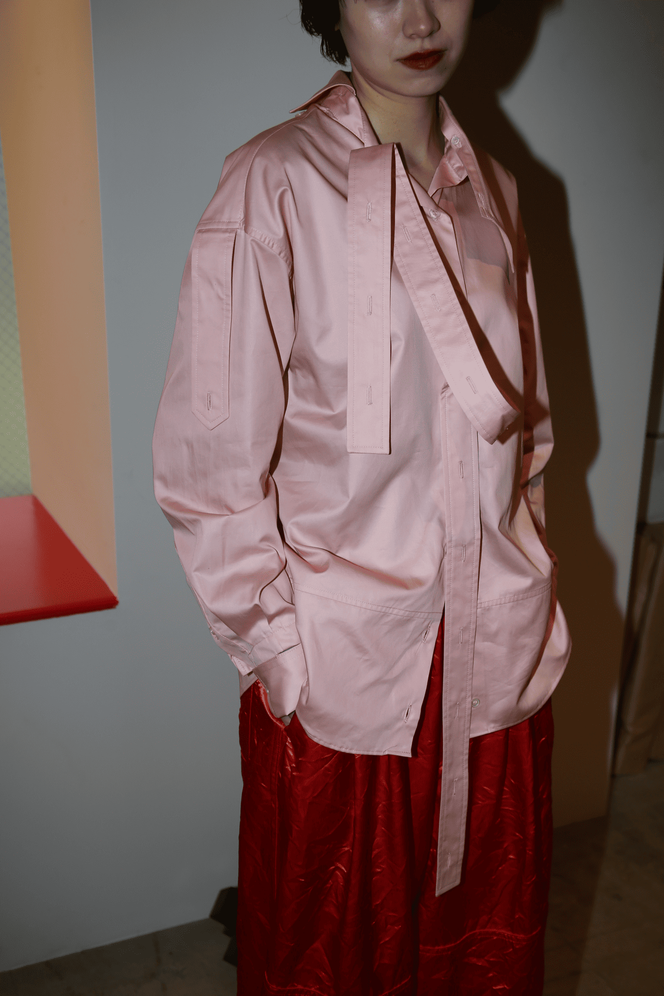 MERYLL ROGGE / DECONSTRUCTED SHIRT IN POPLIN