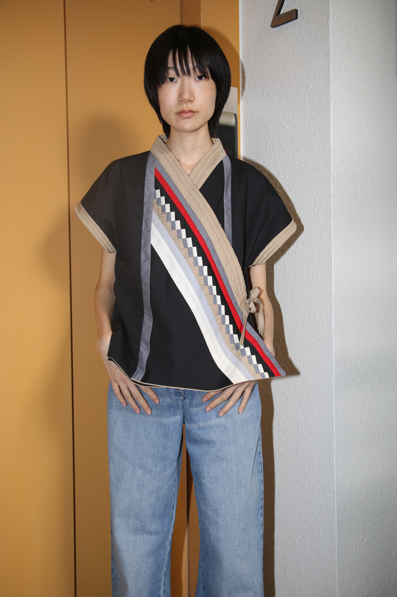 1980 VINTAGE / PATCH WORK WRAP SHIRT