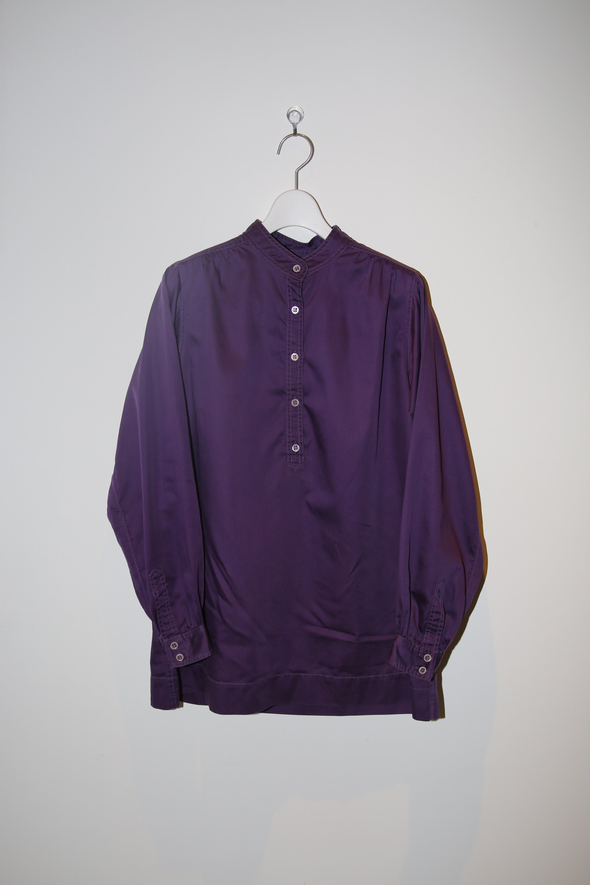 1970 YVESSAINTLAURENT / COTTON PULLOVER SHIRT IN PURPLE
