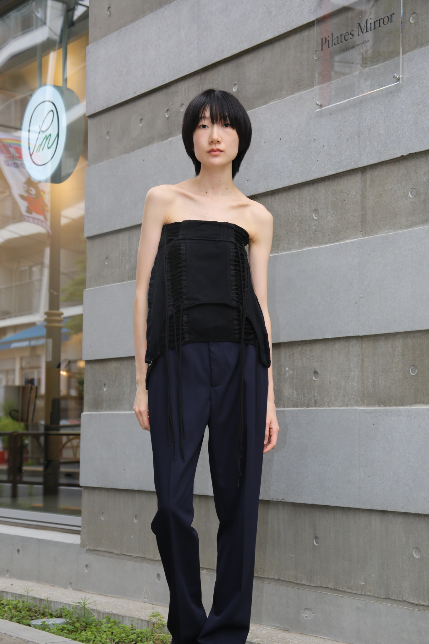 2000 HELMUT LANG / 2WAY LACE UP CORSET SKIRT & BARE TOP