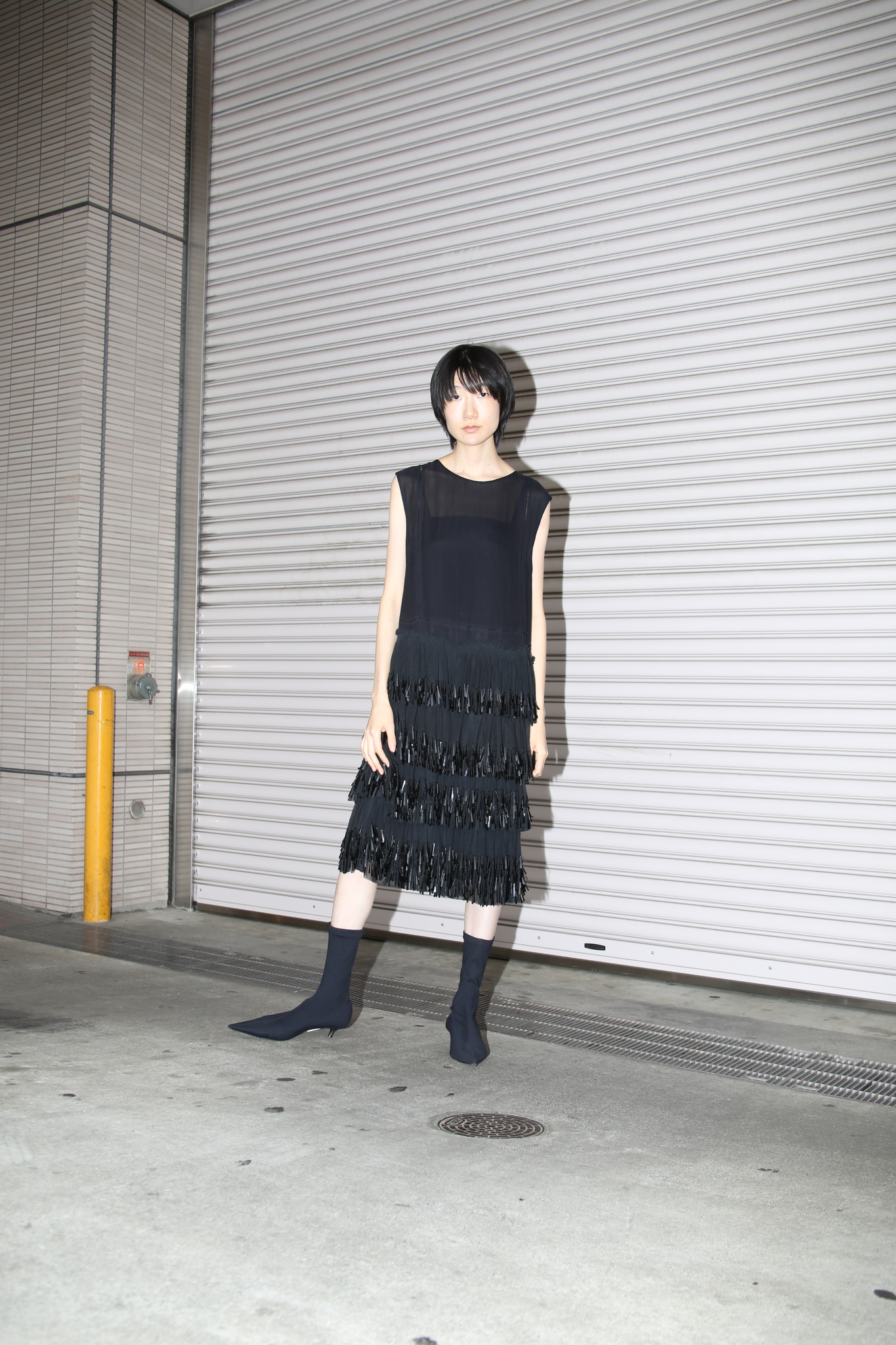 2010 DRIES VAN NOTEN / SILK FLAPPER DRESS WITH SEQUIN EMBROIDERY