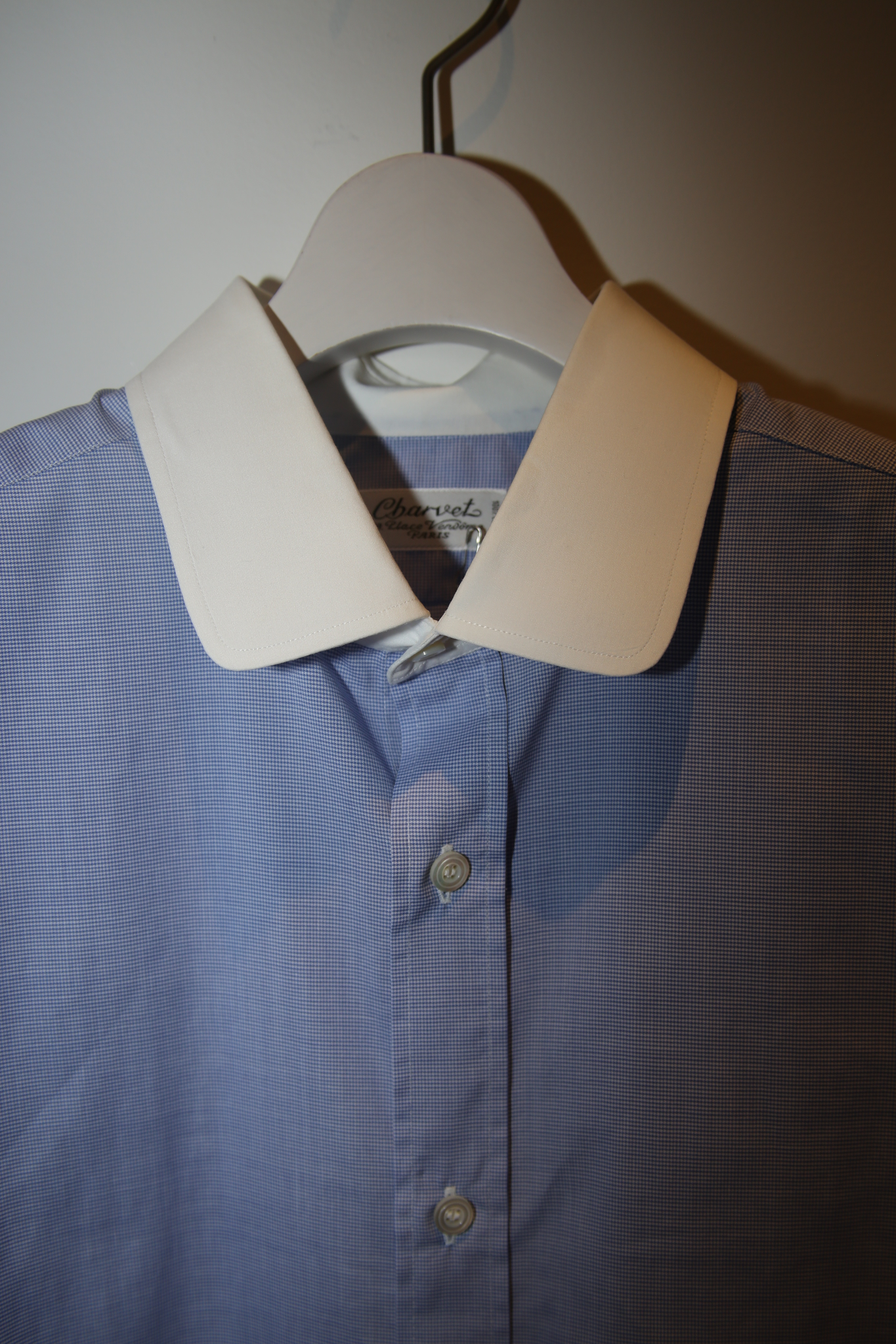 2000 CHARVET / CLERIC ROUND COLLAR COTTON DRESS SHIRT