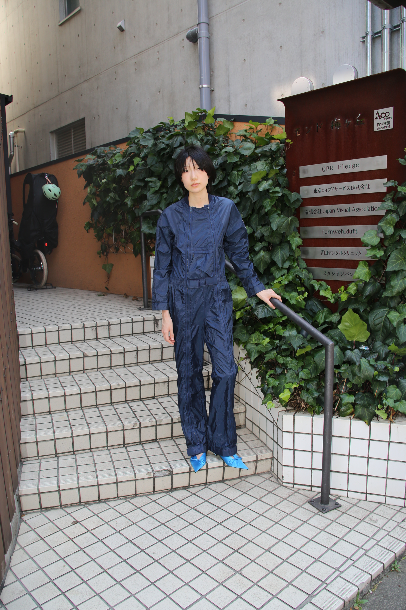 1990 VINTAGE / NYLON BOILER SUIT WITH DOUBLE ZIPPER