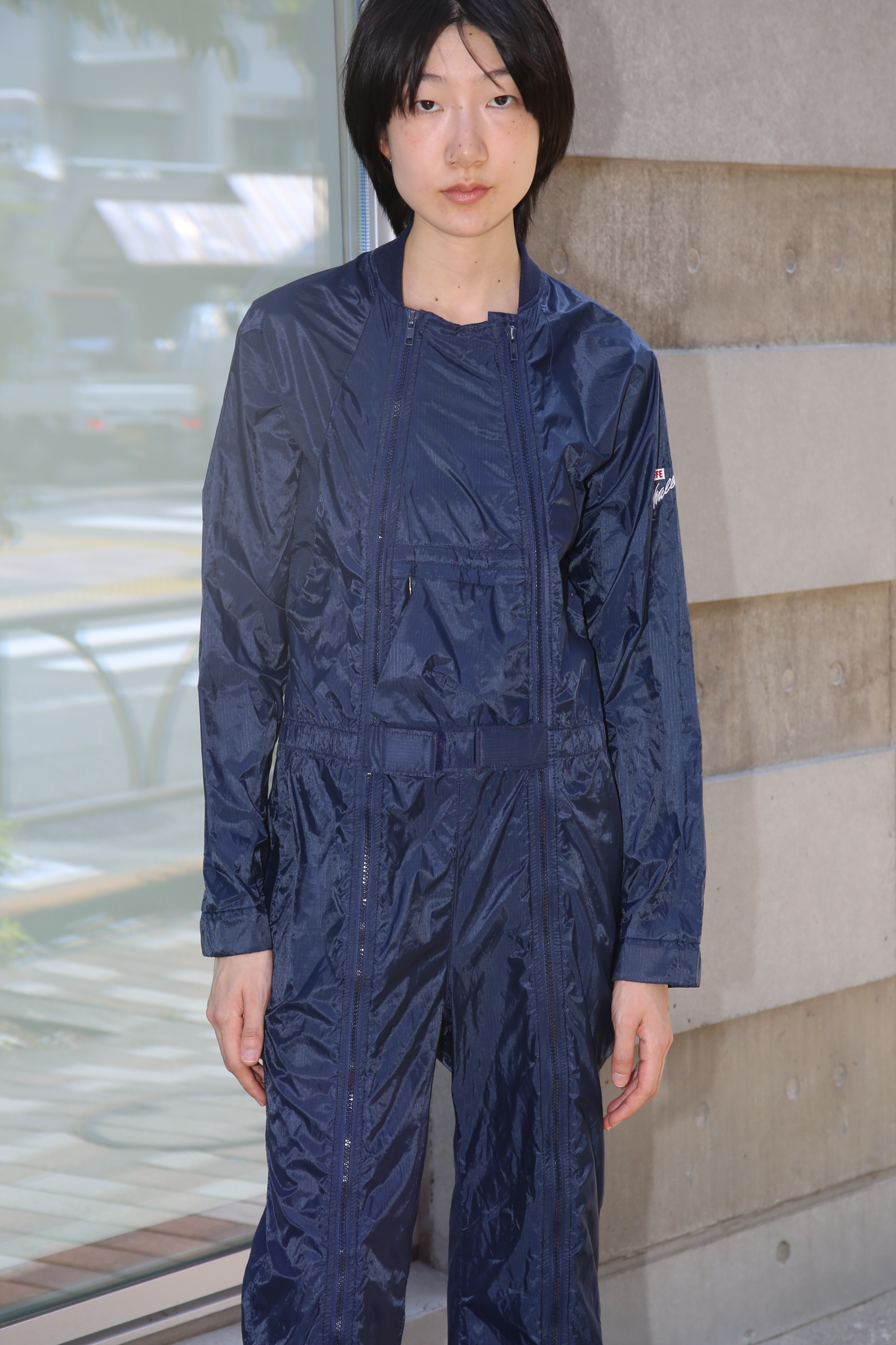 1990 VINTAGE / NYLON BOILER SUIT WITH DOUBLE ZIPPER