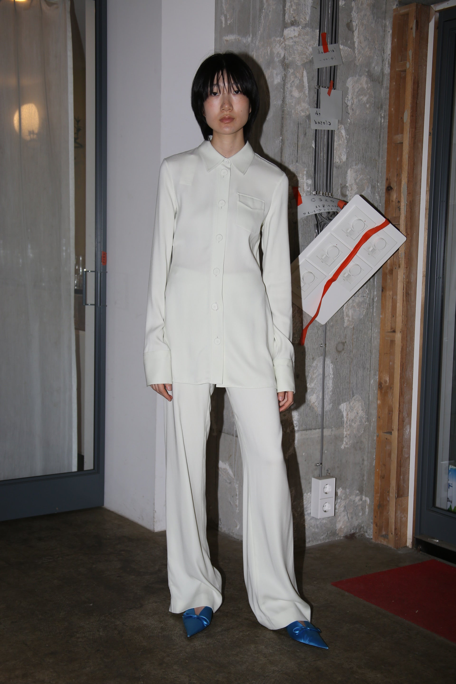 2021 JIL SANDER / MOSS CREPE SHIRT & TROUSER : ENSEMBLE