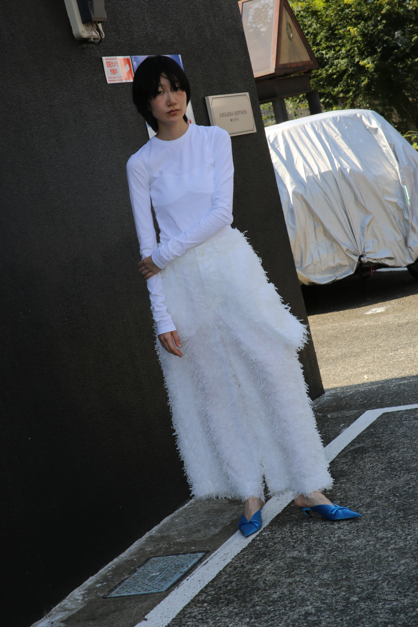 2020 ISSEY MIYAKE / TRANSPARENT NYLON FRINGE WIDE PANTS