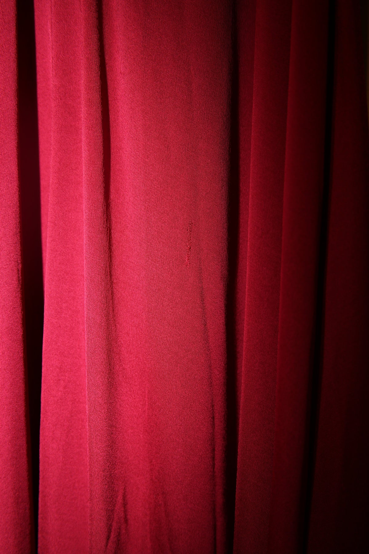 1970 STANLEY SHERMAN / VISCOSE JERSEY LONG DRESS IN BURGUNDY