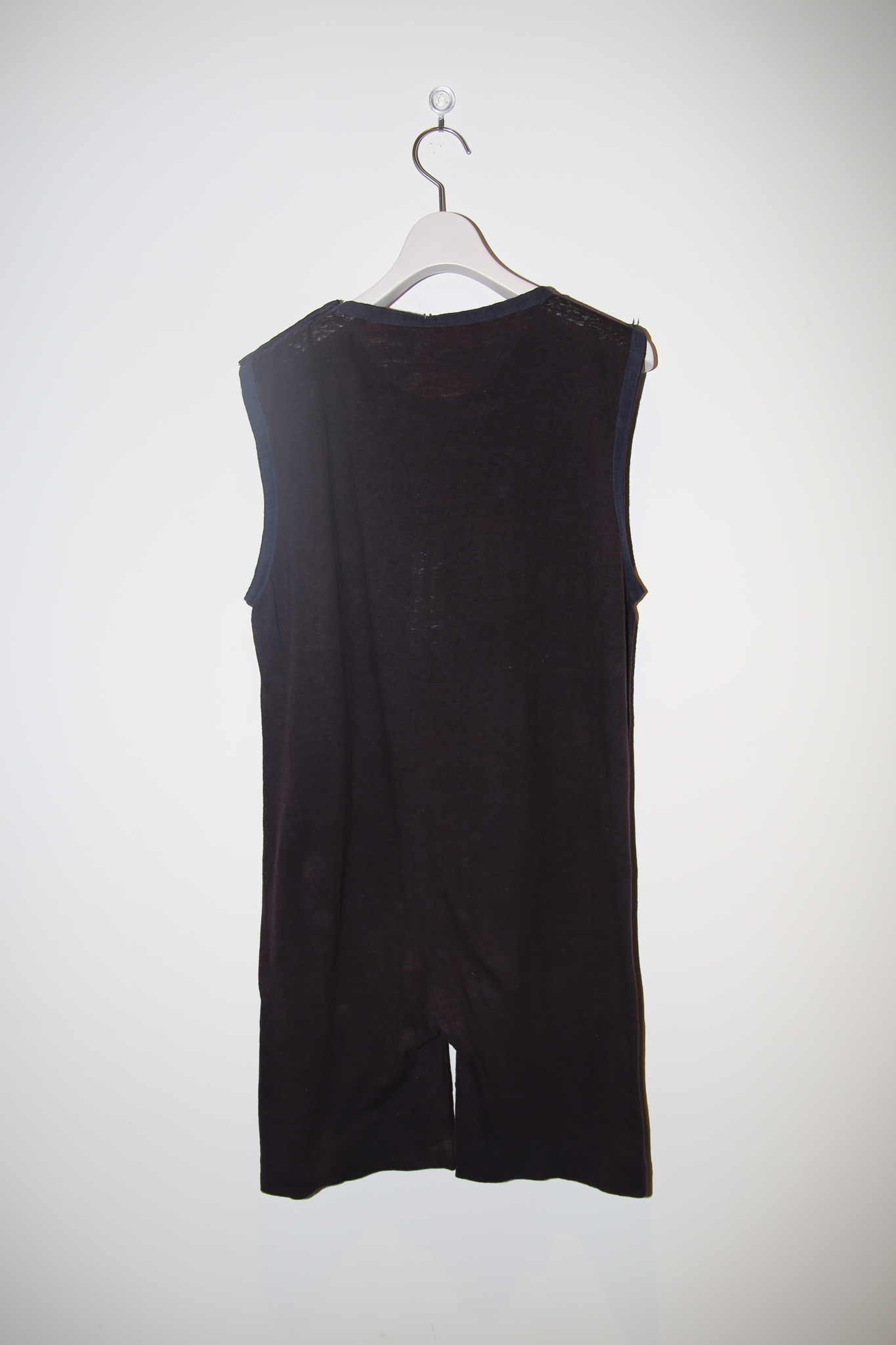 1930 VINTAGE / WOOL KNIT BATHING SUIT IN FADED NAVY