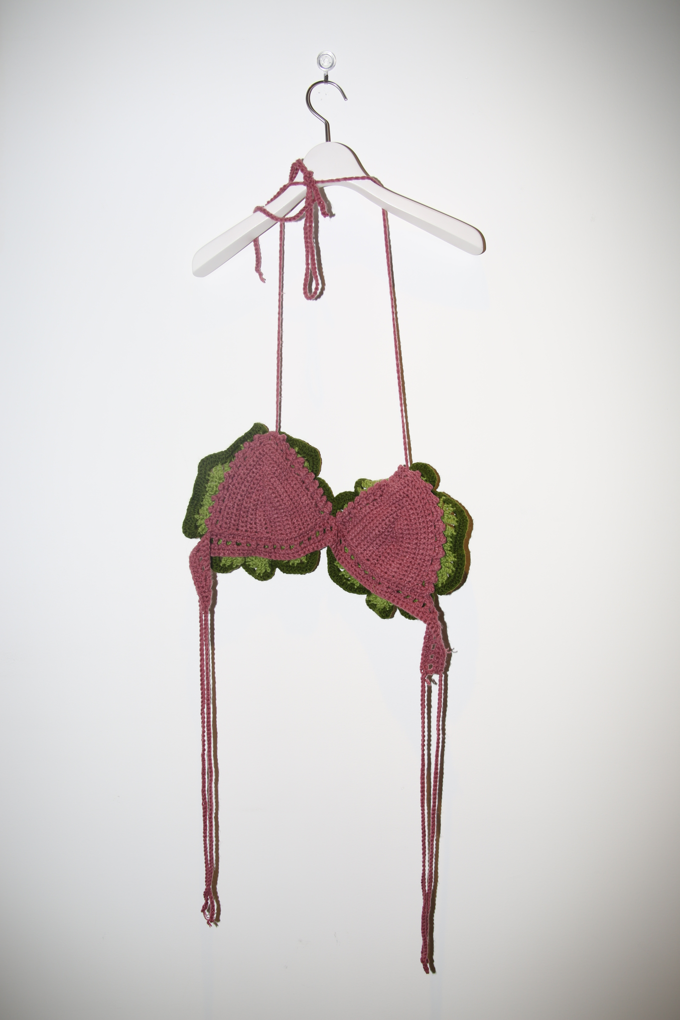 CROCHET HAND KNIT BRA TOP IN WOOL